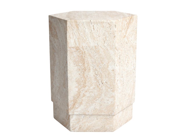 Empire Art Direct Mystic Mirage Accent Side Table, Beige