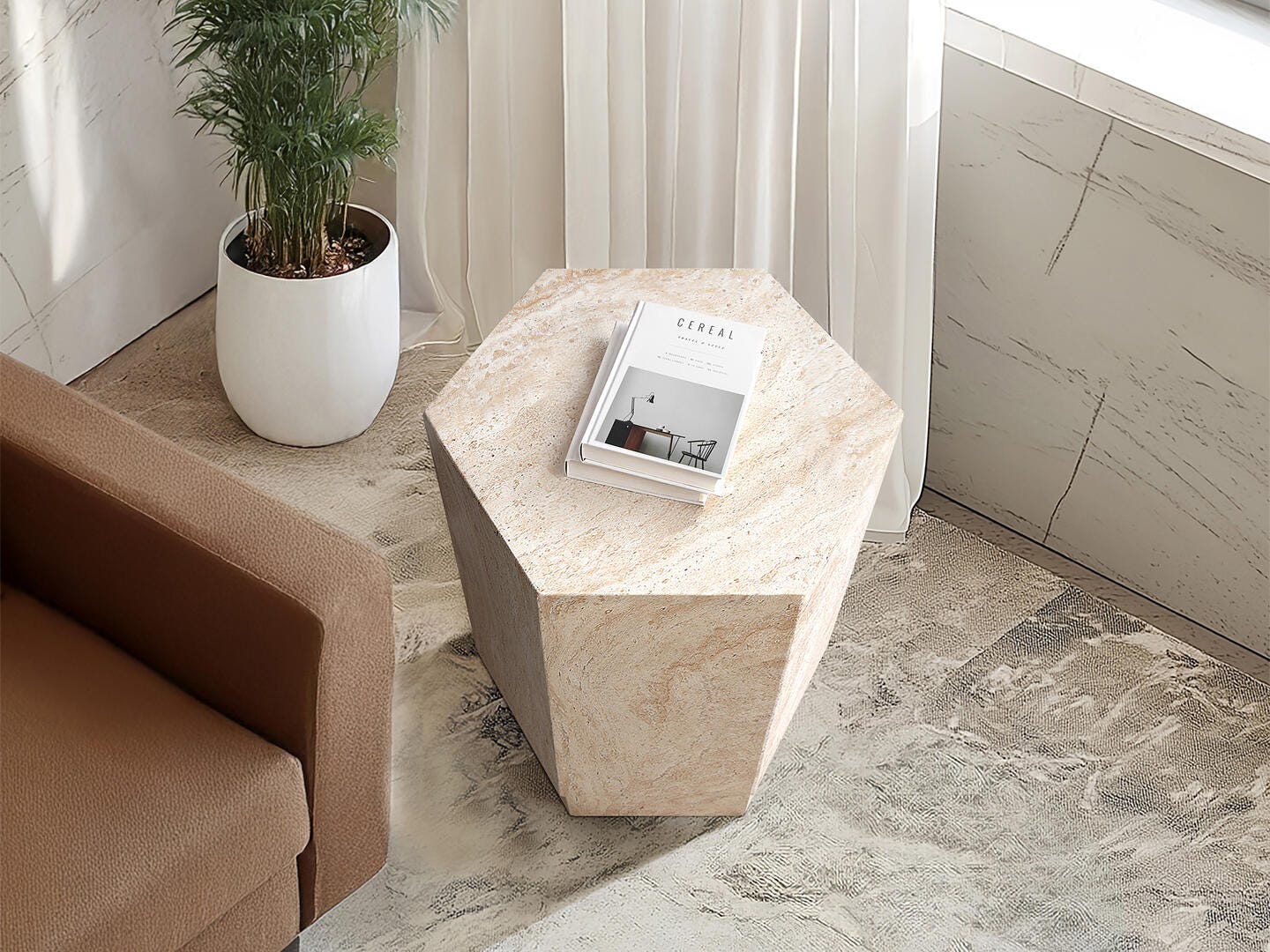 Empire Art Direct Mystic Mirage Accent Side Table, , large