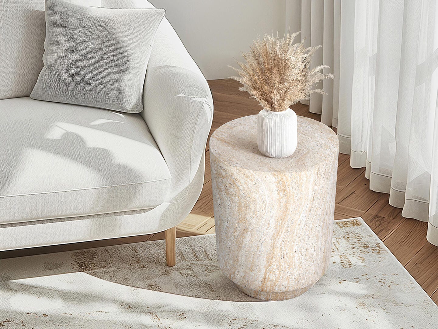 Empire Art Direct Aurora Column Accent Side Table, , large