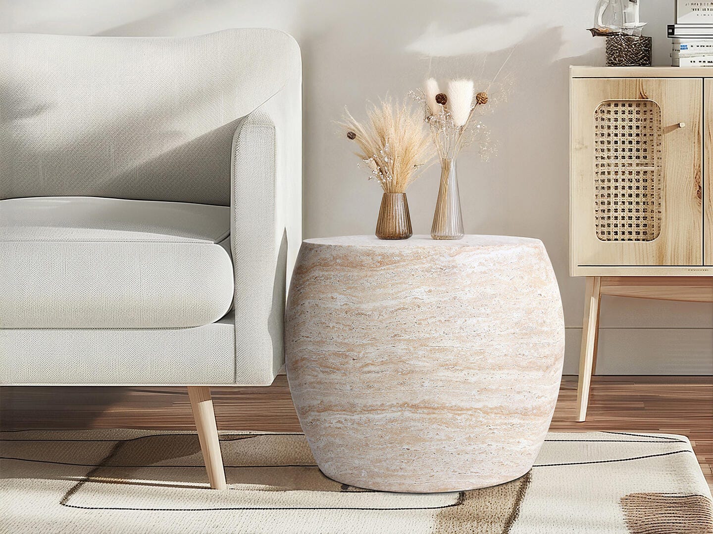 Empire Art Direct Luna Elegance Accent Side Table, , rollover