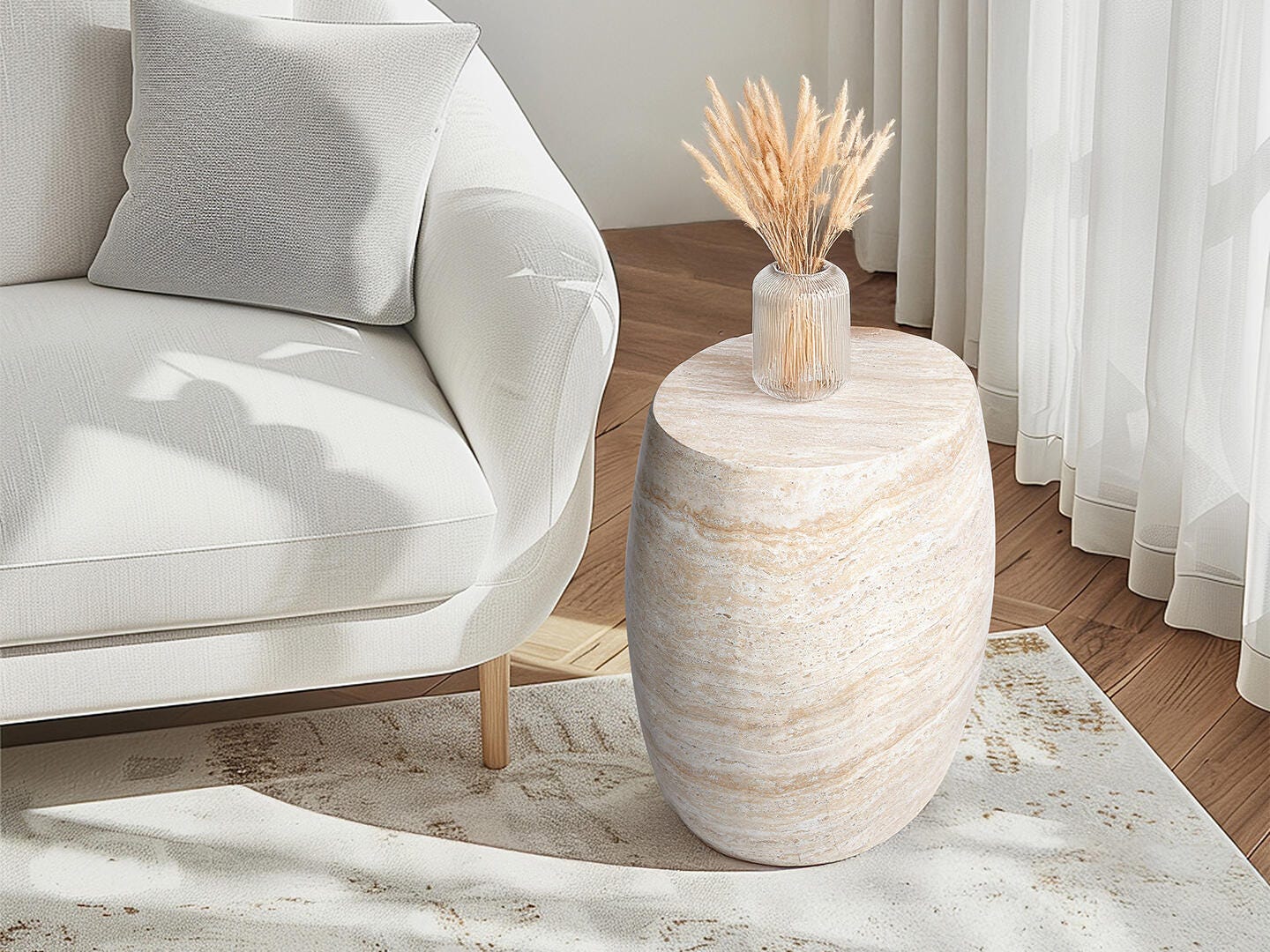 Empire Art Direct Luna Elegance Accent Side Table, , large