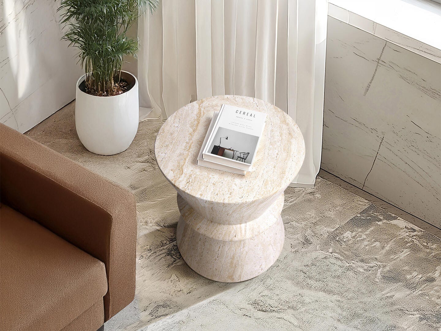 Empire Art Direct Ethereal Fusion Accent Side Table, , large