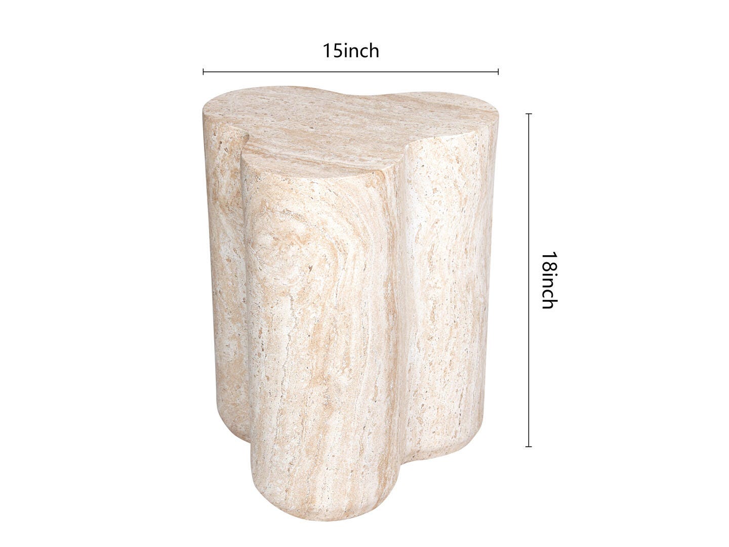 Empire Art Direct Luminous Clover Accent Side Table, , large