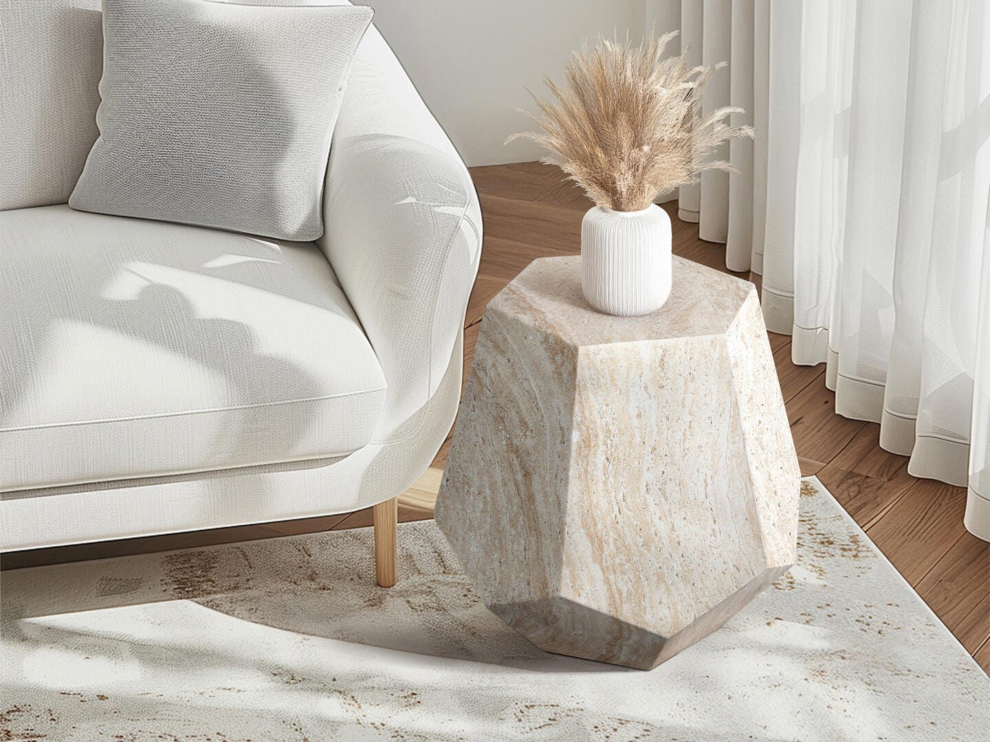 Empire Art Direct Celestial Harmony Accent Side Table, , large