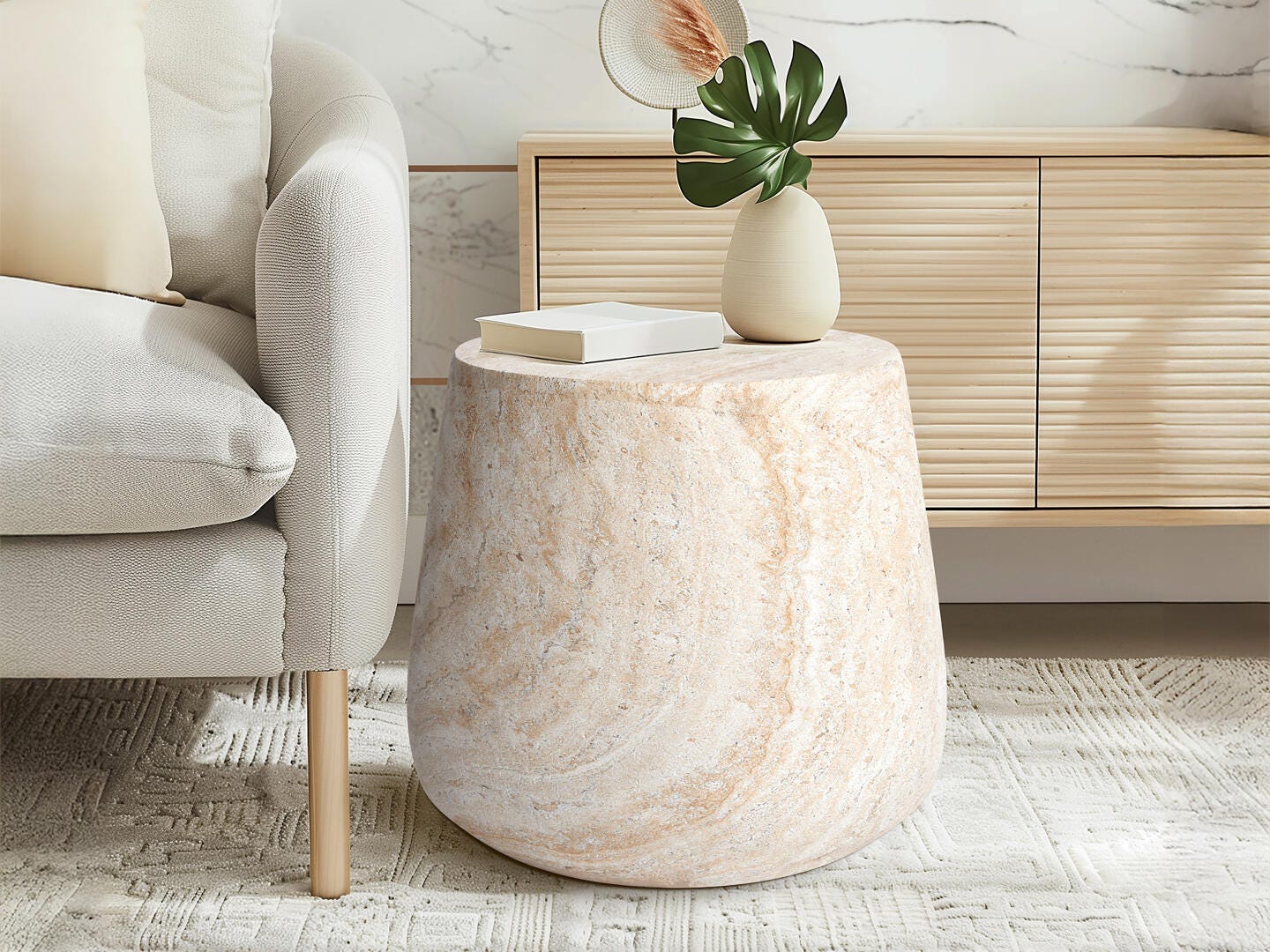 Empire Art Direct Golden Glow Accent Side Table | Ashley