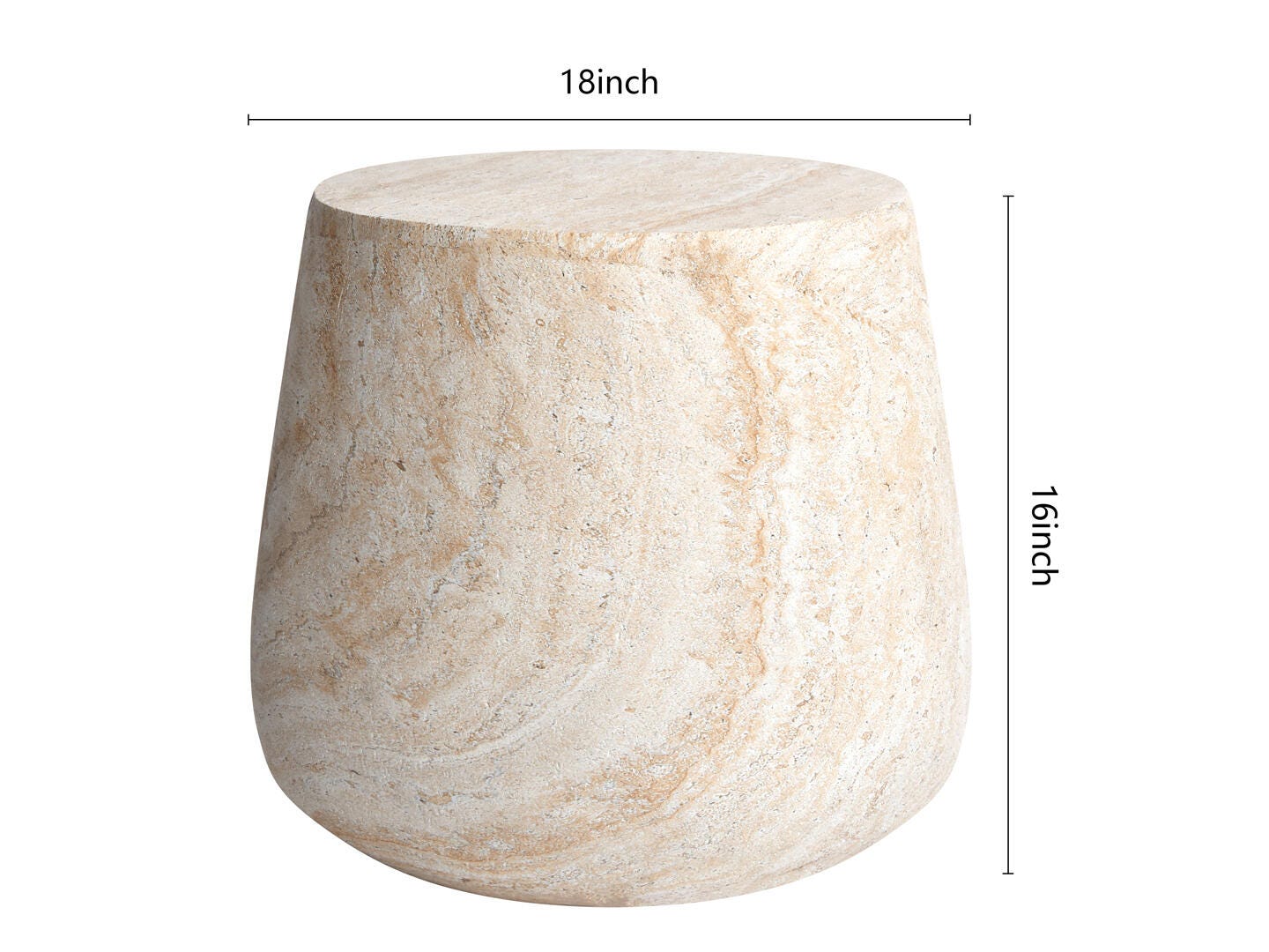 Empire Art Direct Golden Glow Accent Side Table, , large