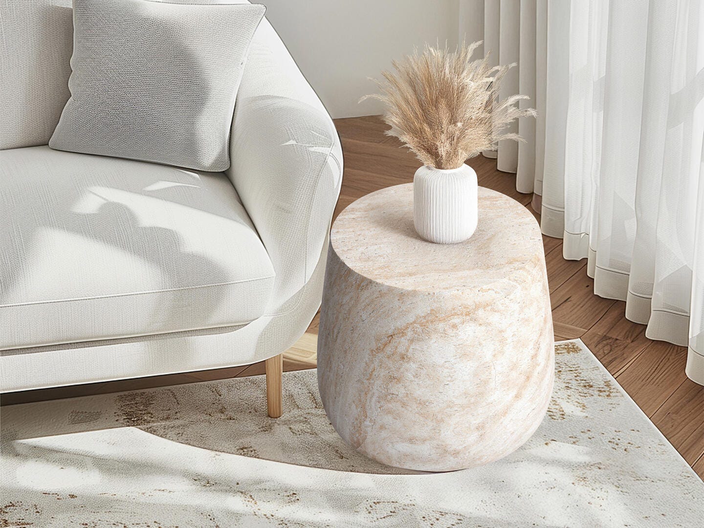 Empire Art Direct Golden Glow Accent Side Table, , large