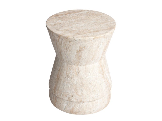 Empire Art Direct Luminous Confluence Accent Side Table, Beige
