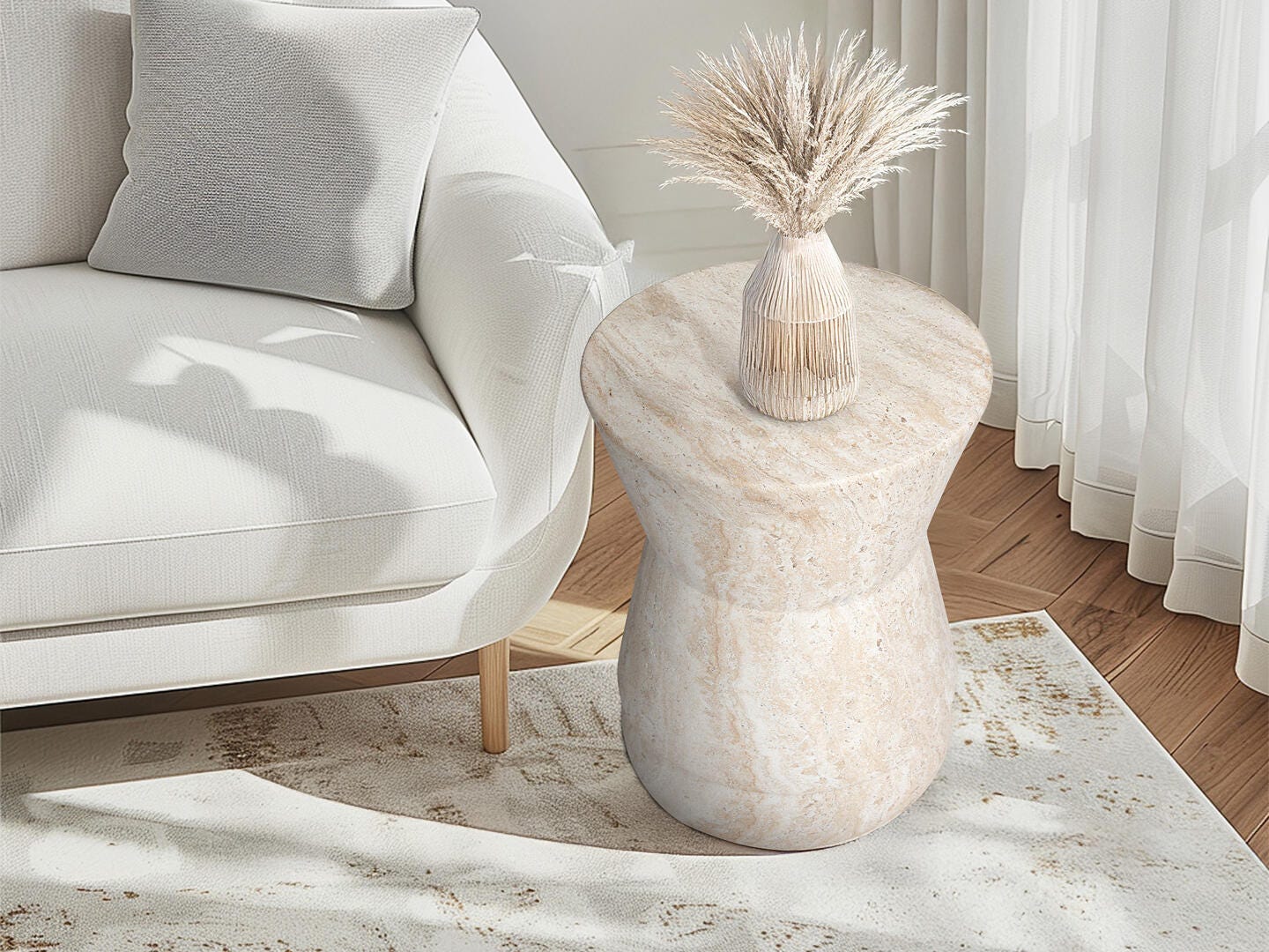 Empire Art Direct Luminous Confluence Accent Side Table, , large