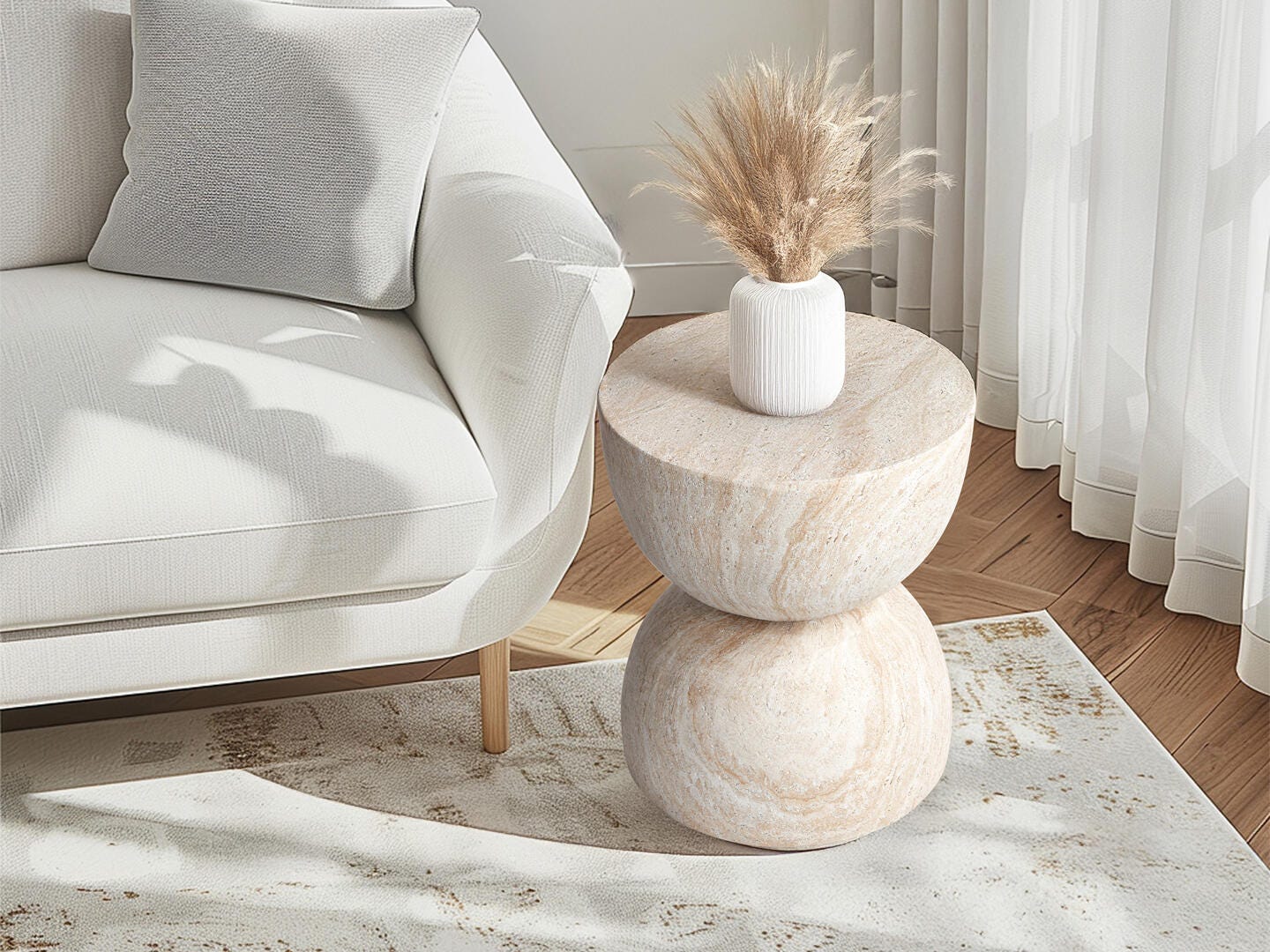 Empire Art Direct Enchanted Duality Accent Side Table, , large