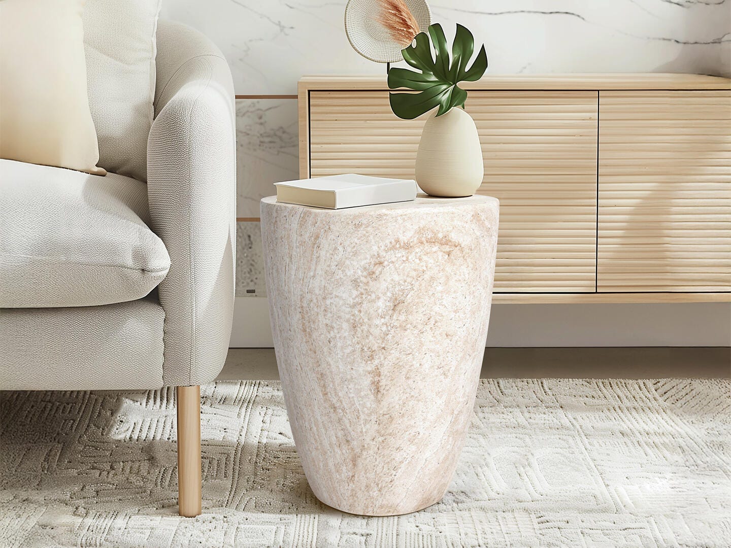 シ*a様 フールズゴールド級の輝き！約2kgのパイライト原石（台座付き） Empire Art Direct Golden Glow Accent Side Table | Ashley
