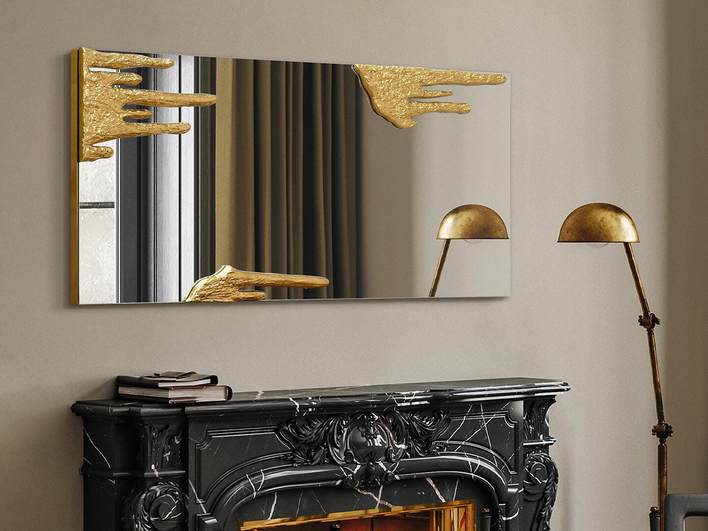 Empire Art Direct Antique Wall Mirror Foiled, , large