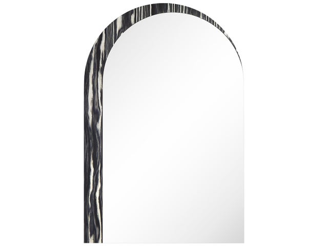 Empire Art Direct Arched Wall Mirror, Black/White