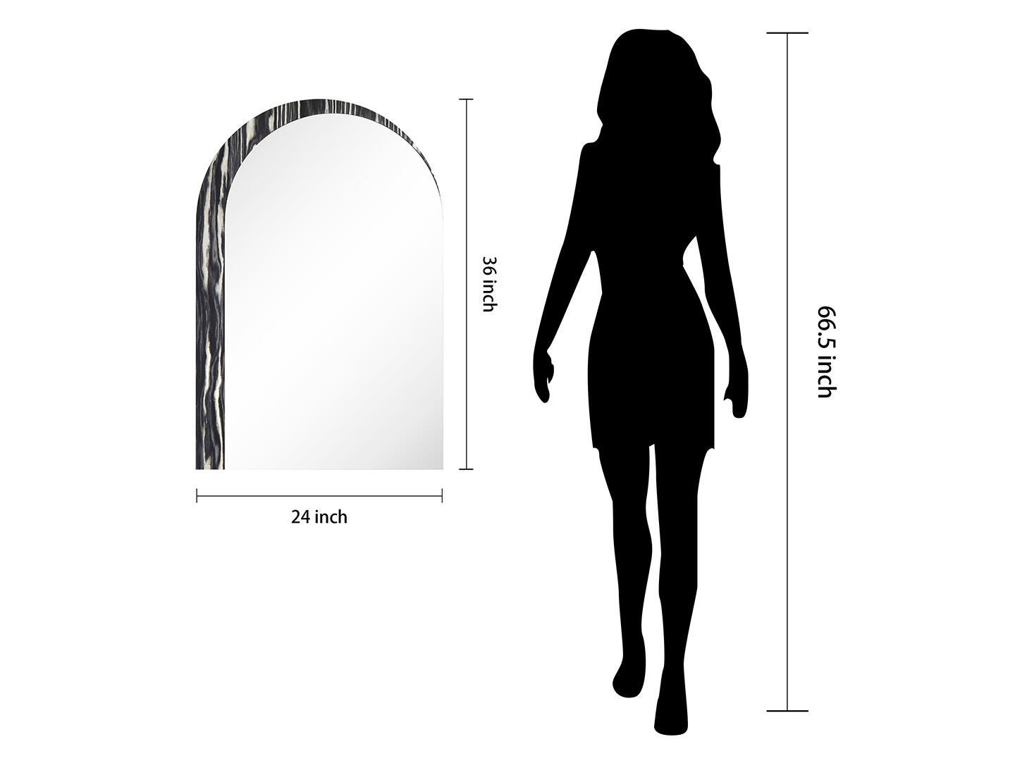Empire Art Direct Arched Wall Mirror, , large