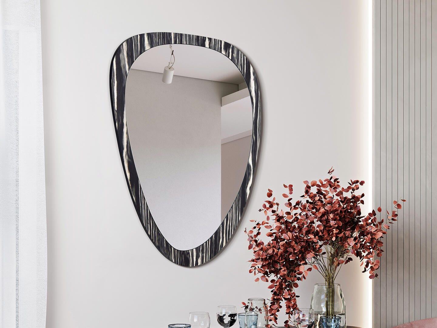 Empire Art Direct Harmony Wall Mirror Stained, , large