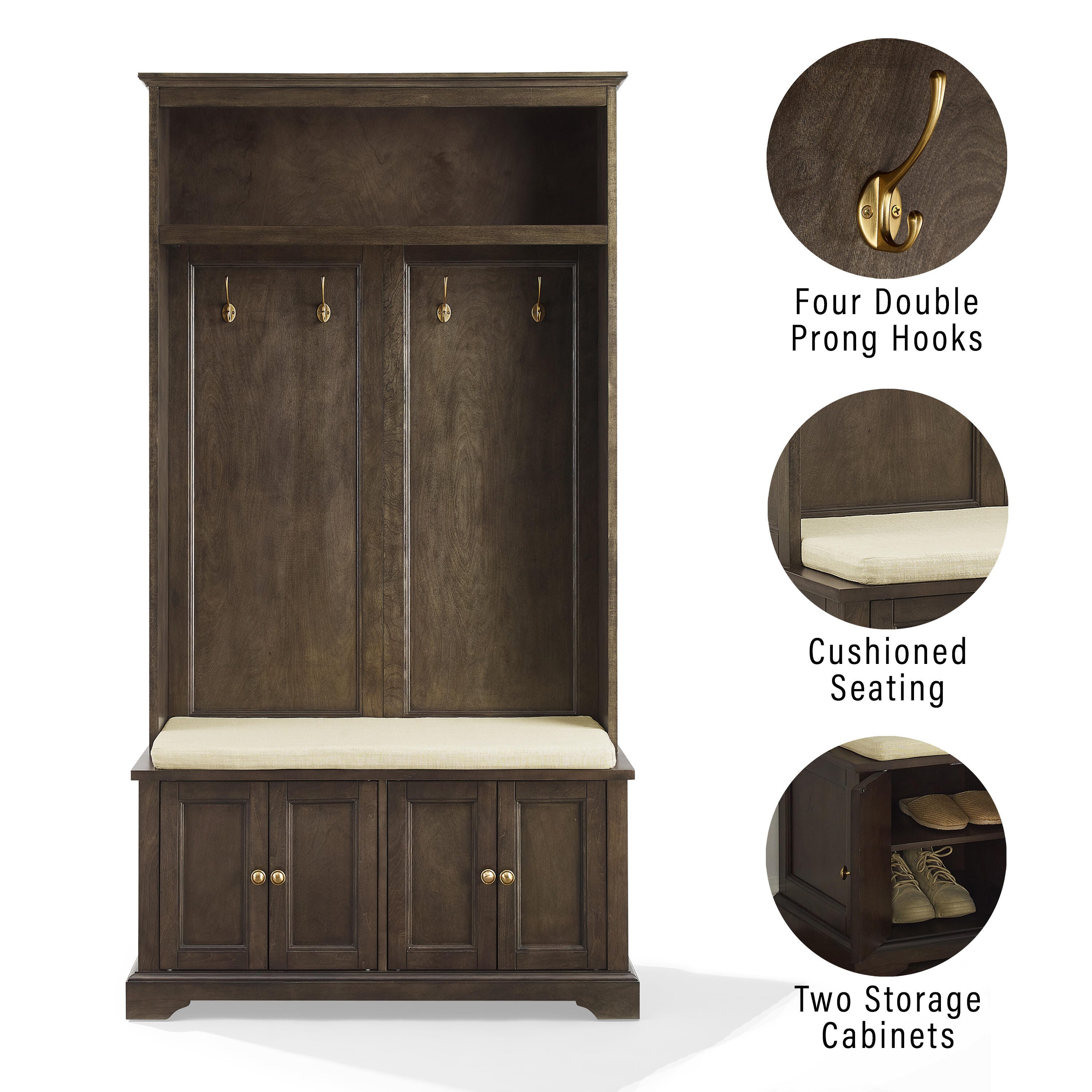 Crosley Furniture Holbrook Hall Tree, , large