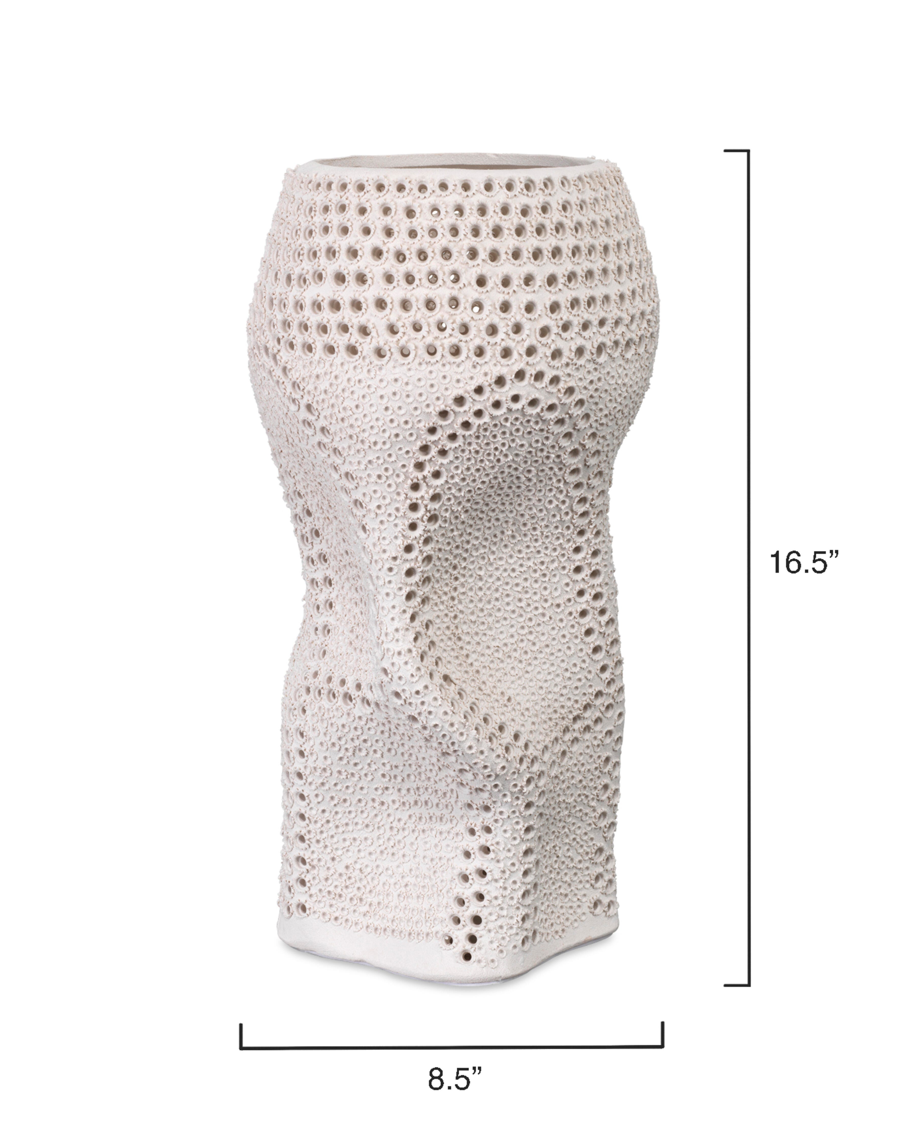 Relaxed Elegance Astrid Vase, White, large