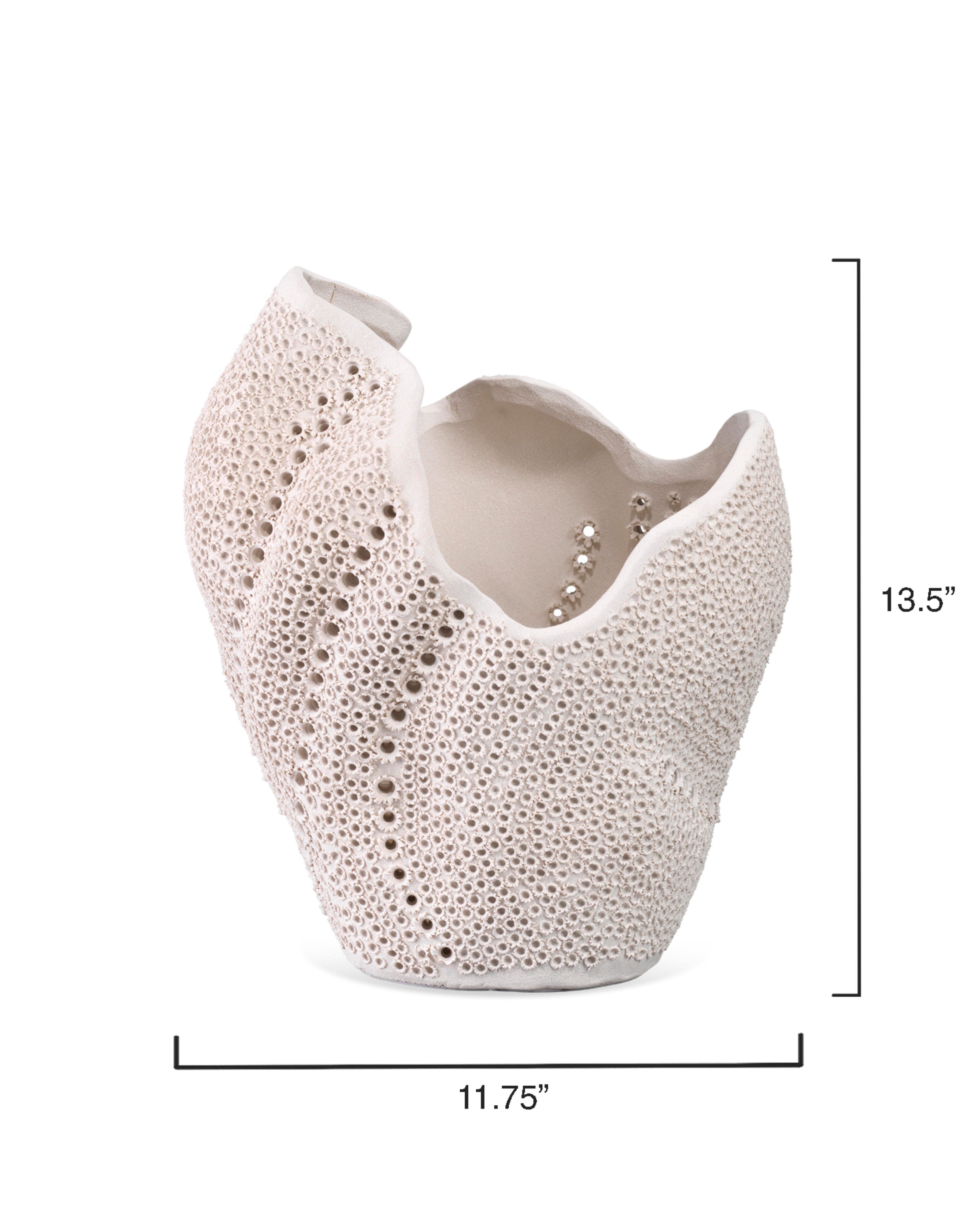 Relaxed Elegance Celeste Vase, White, large