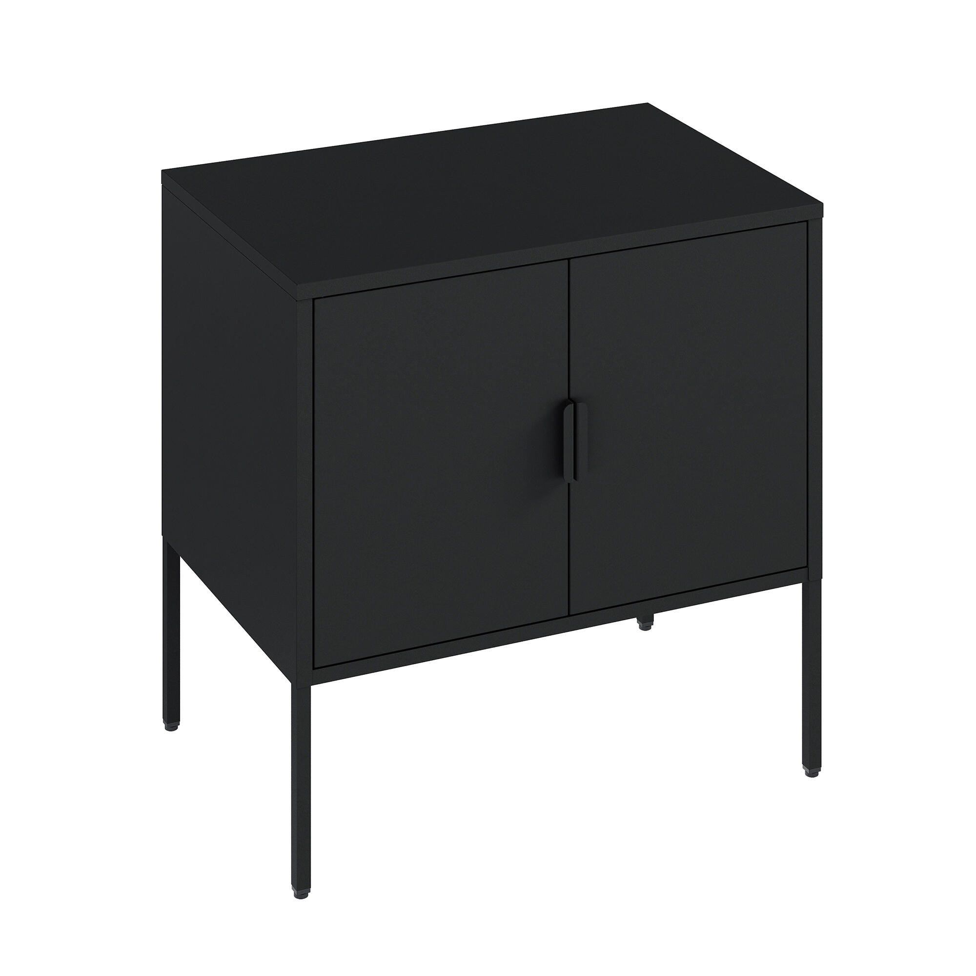 Manhattan Comfort Ava 24" Accent Cabinet, Black, large