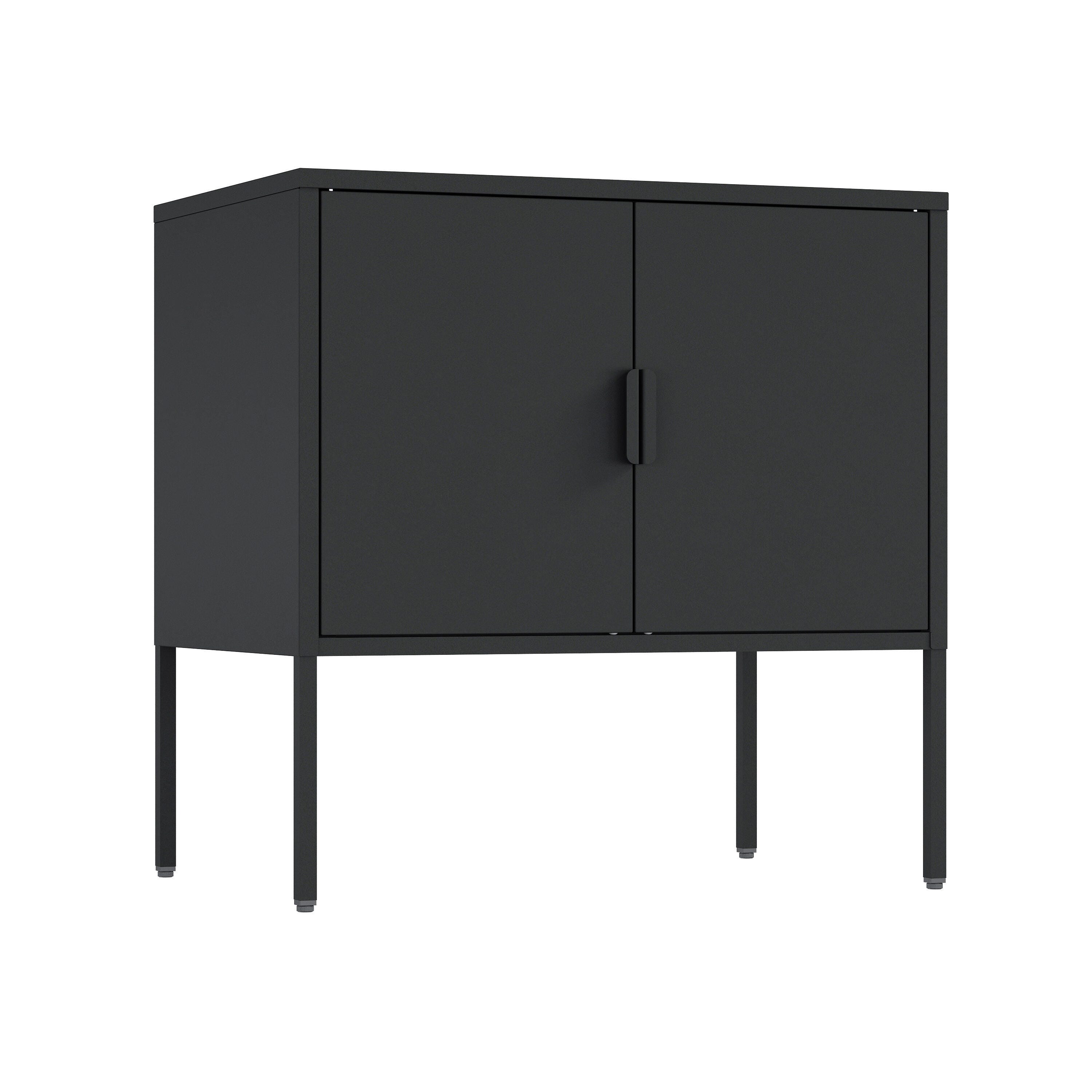 Manhattan Comfort Ava 24" Accent Cabinet, Black, large