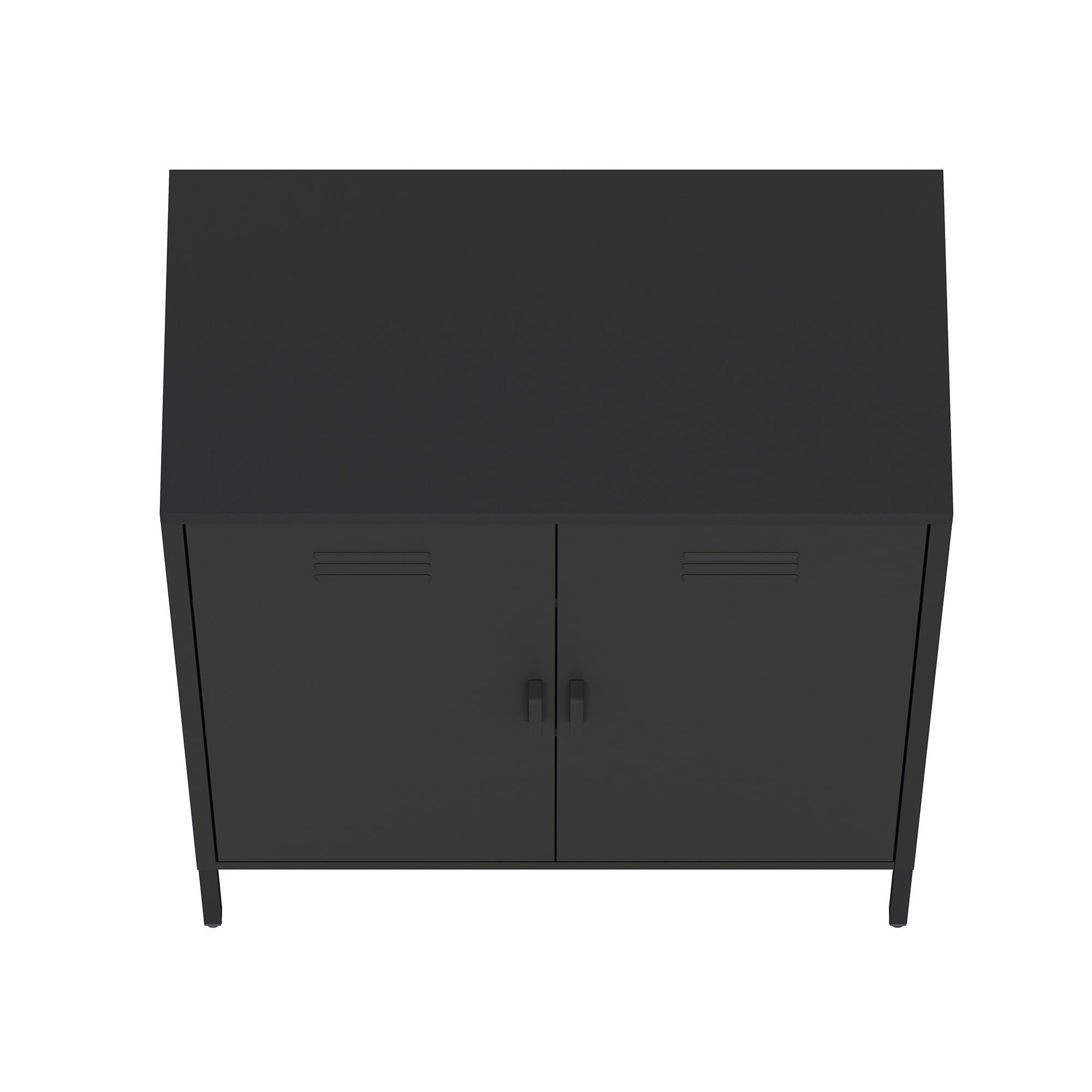 Manhattan Comfort Naomi 31" Accent Cabinet, Black, large