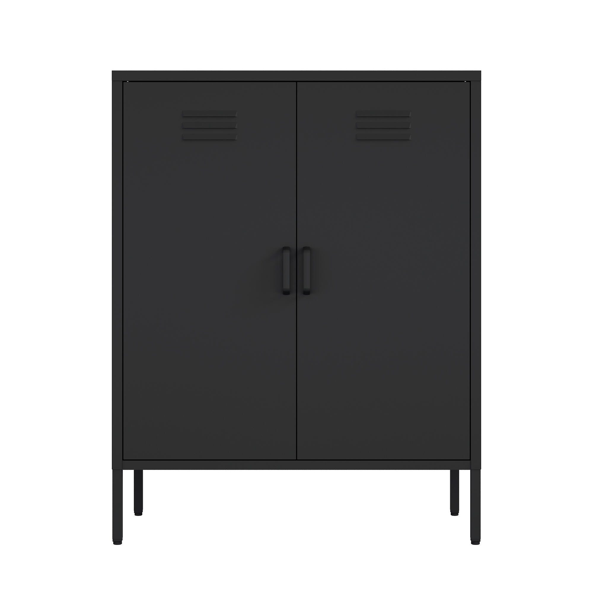 Manhattan Comfort Naomi 31" Accent Cabinet, Black, large