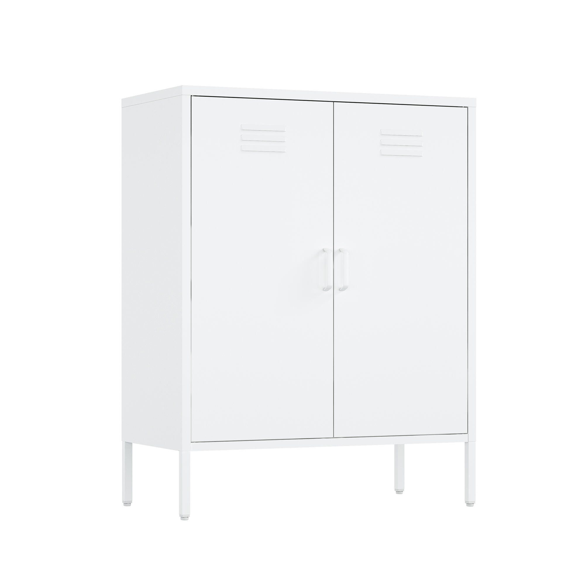Manhattan Comfort Naomi 31" Accent Cabinet, White, large