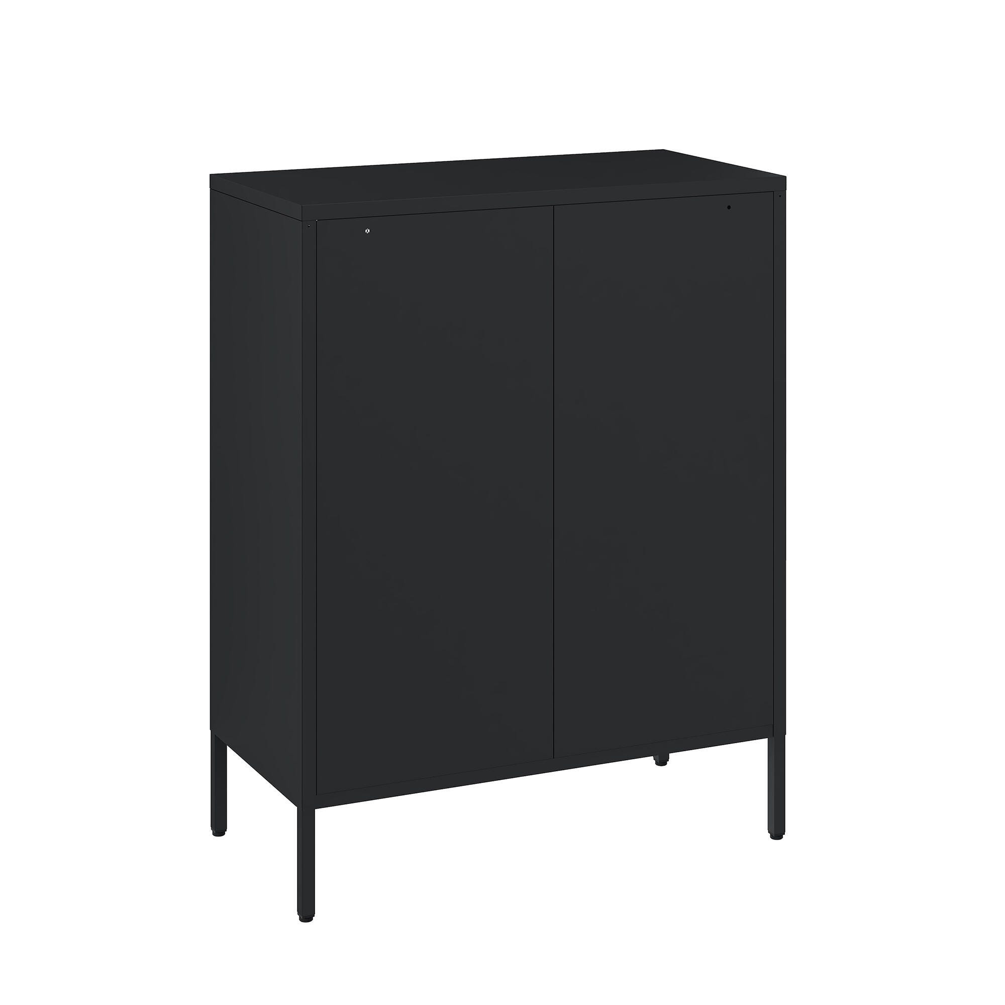 Manhattan Comfort Amelia 31" Accent Cabinet, Black, large