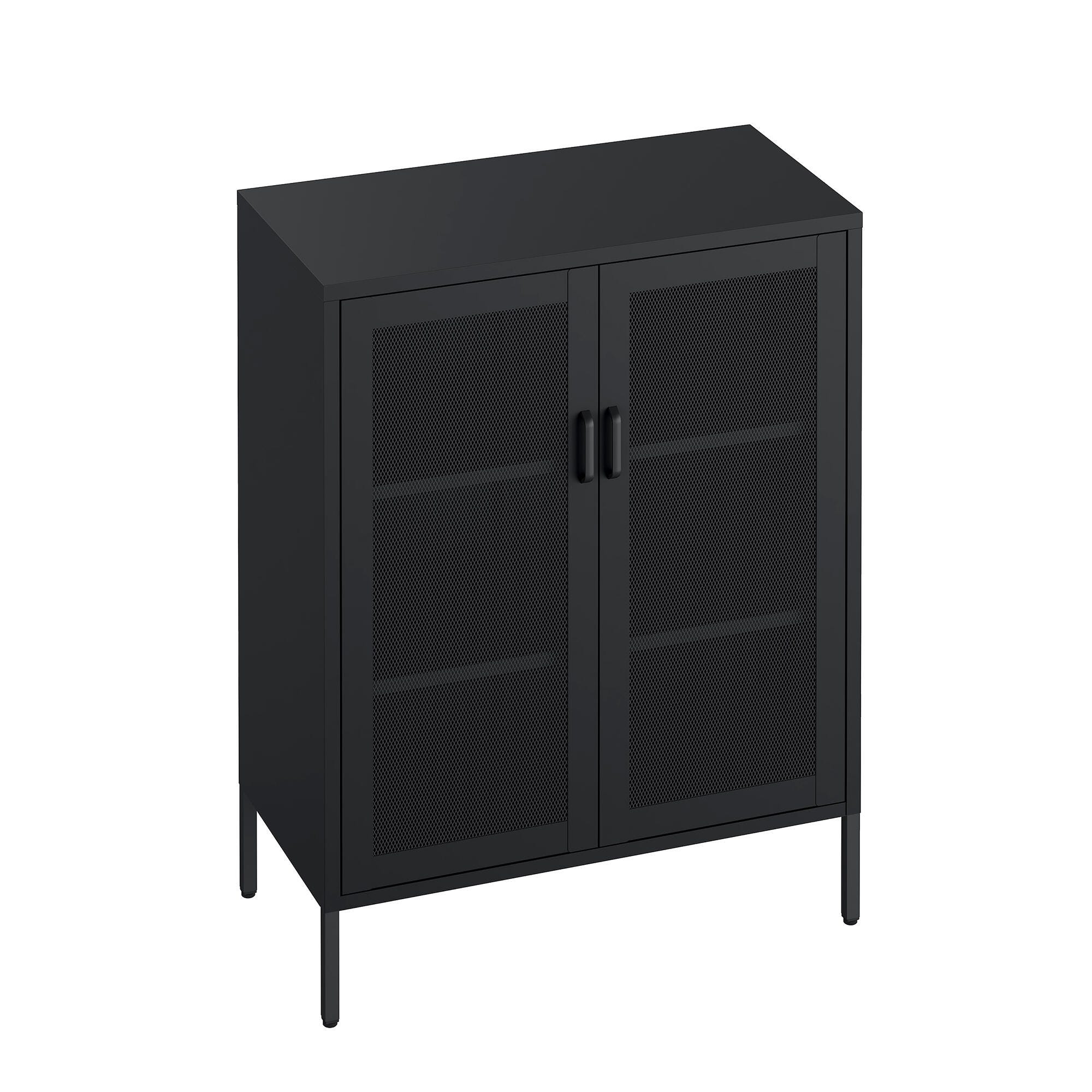 Manhattan Comfort Amelia 31" Accent Cabinet, Black, large