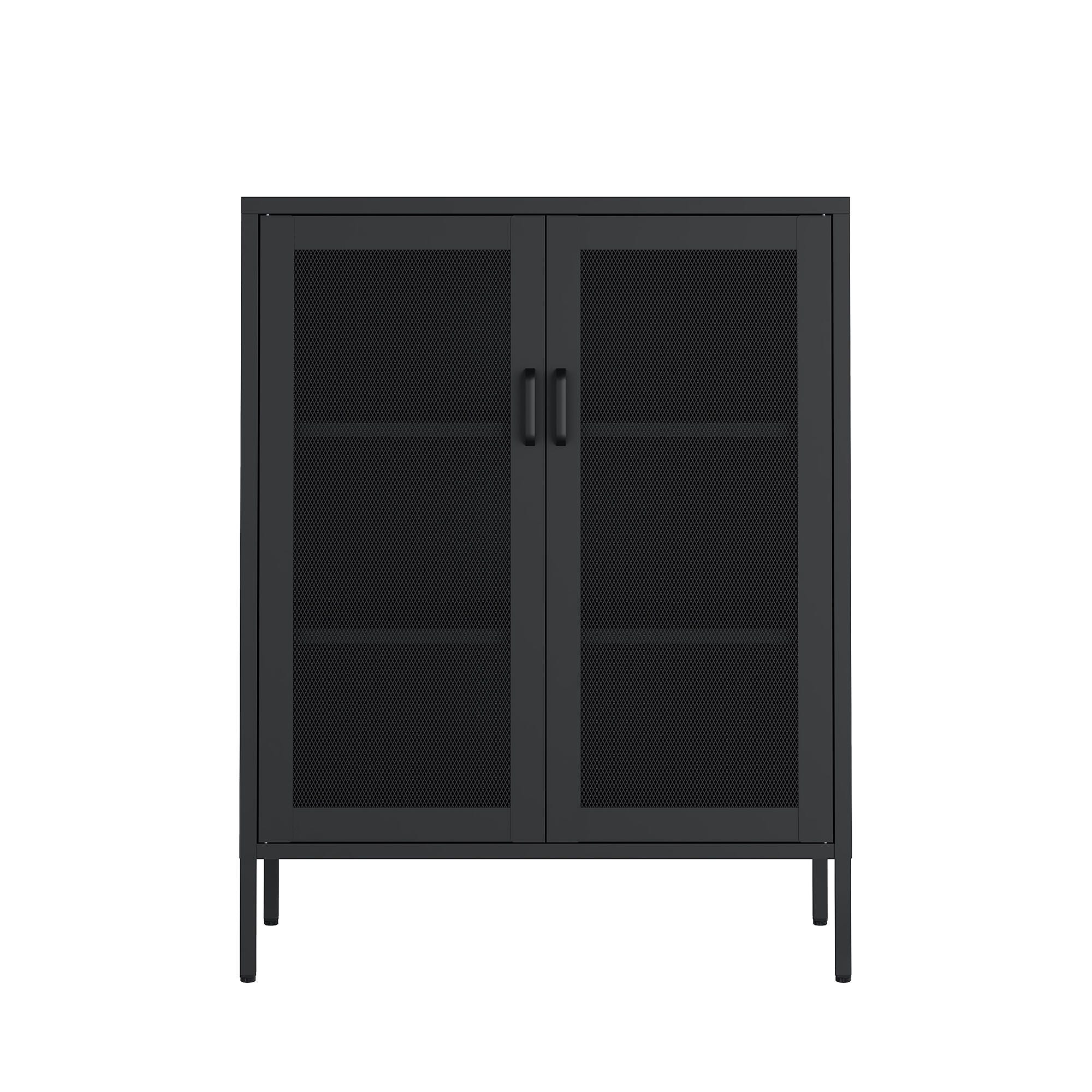 Manhattan Comfort Amelia 31" Accent Cabinet, Black, large
