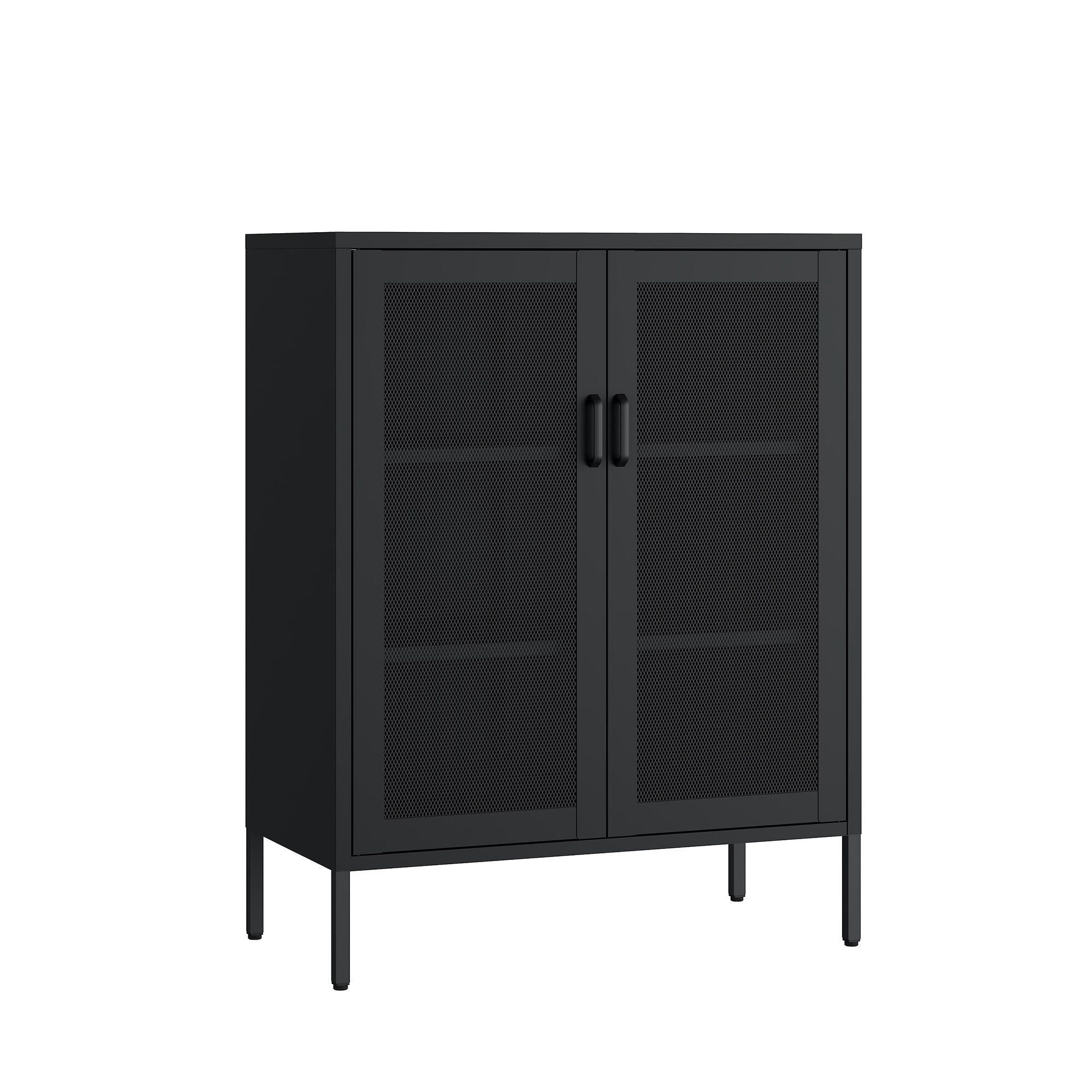 Manhattan Comfort Amelia 31" Accent Cabinet, Black, large