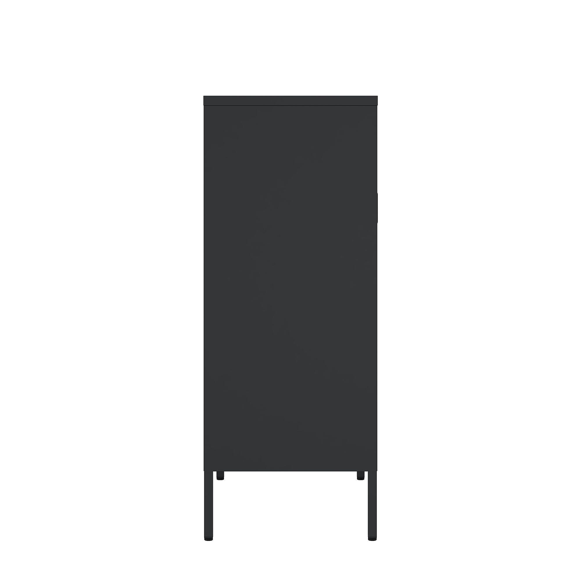 Manhattan Comfort Amelia 31" Accent Cabinet, Black, large