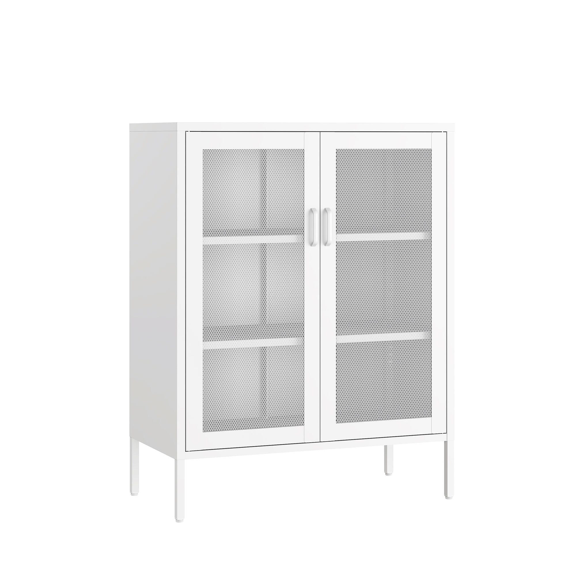 Manhattan Comfort Amelia 31" Accent Cabinet, White, large