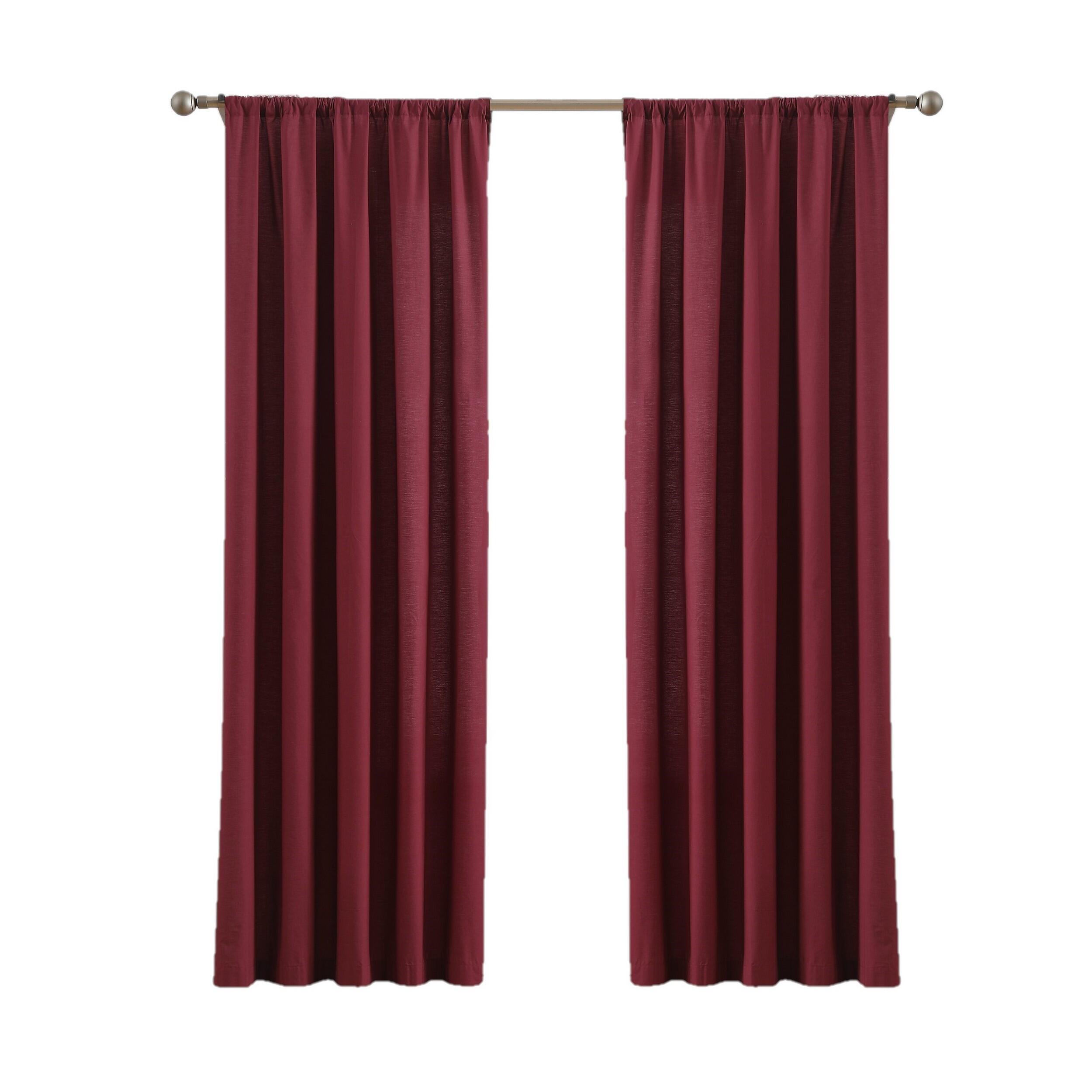 Brooklyn Loom 96" Window Panel Pair, Burgundy, large
