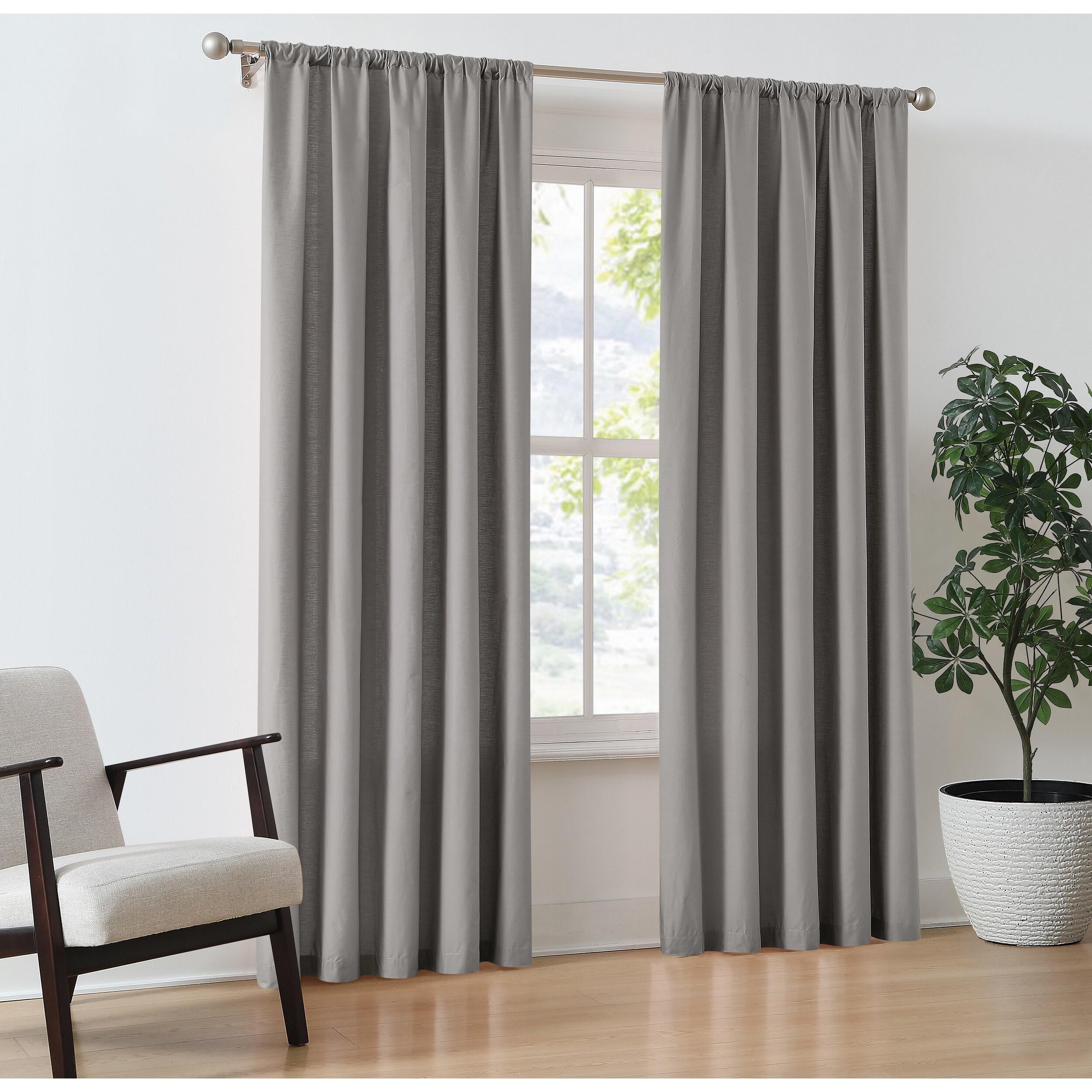 Brooklyn Loom 84" Window Panel Pair, Gray, large