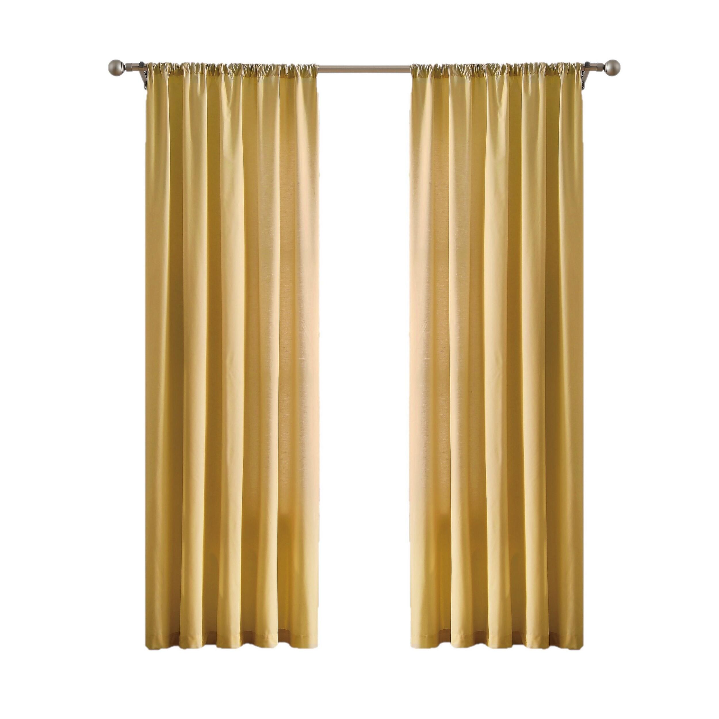 Brooklyn Loom 84" Window Panel Pair, Mustard Yellow, large