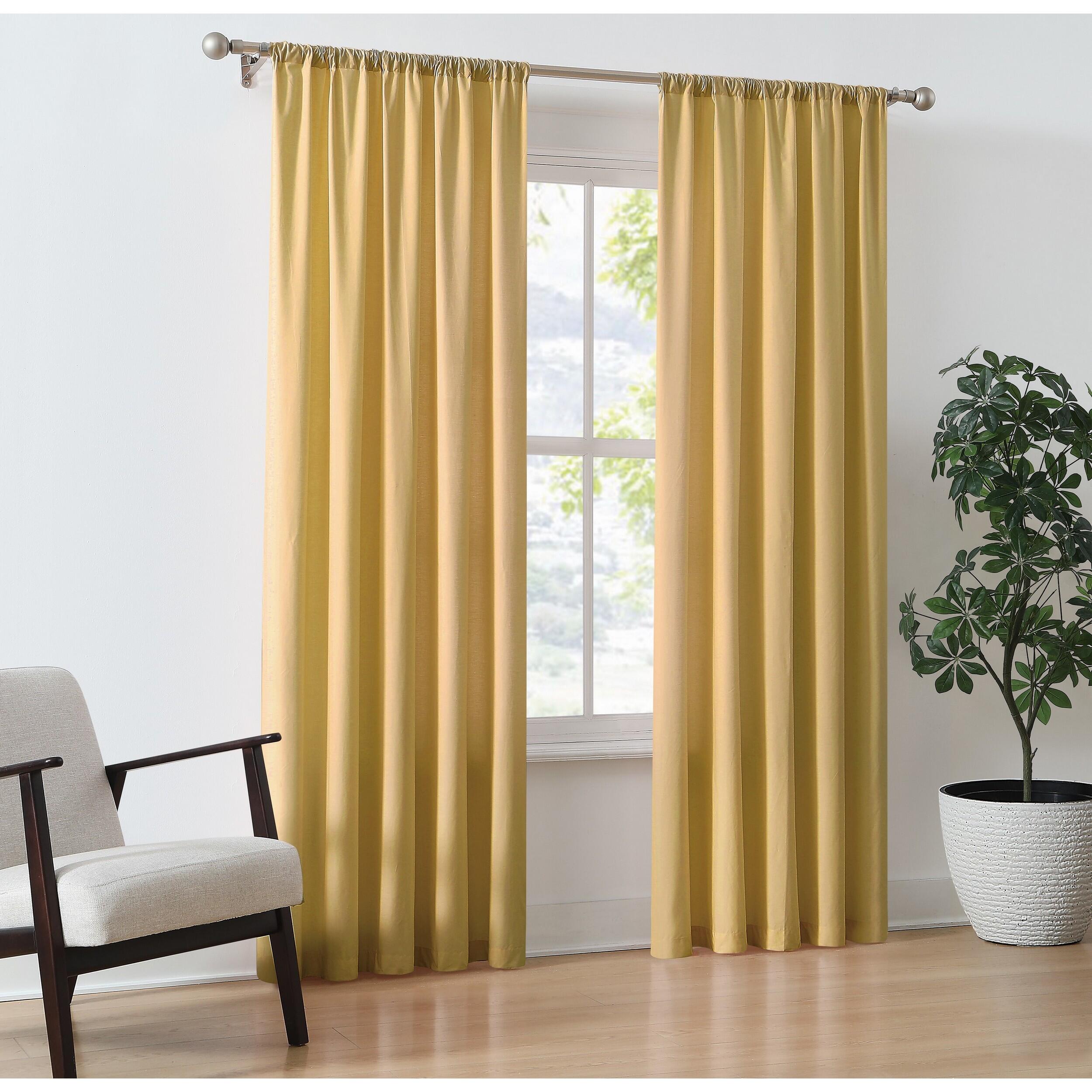 Brooklyn Loom 84" Window Panel Pair, Mustard Yellow, large