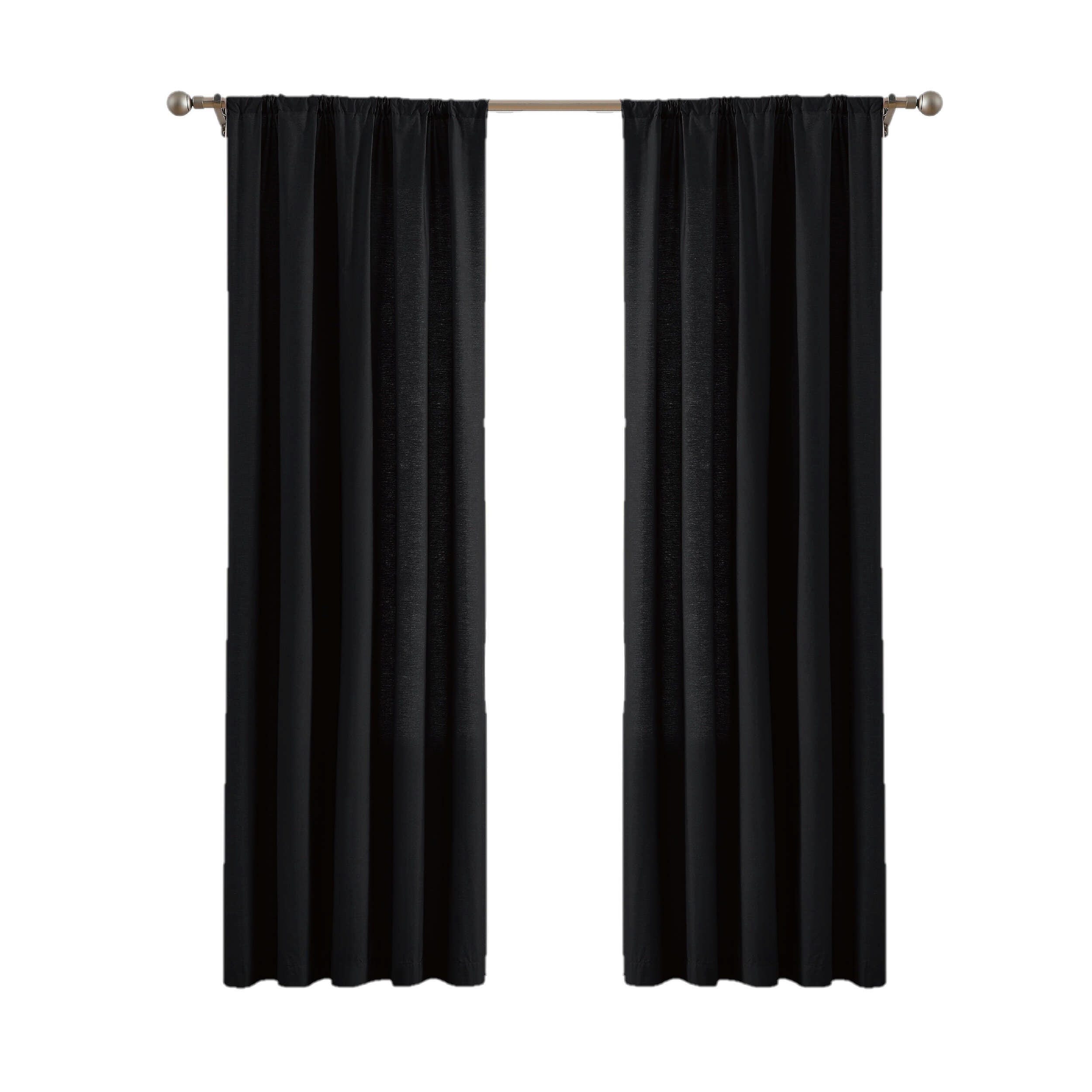 Cannon 84" Window Panel Pair, Black, rollover