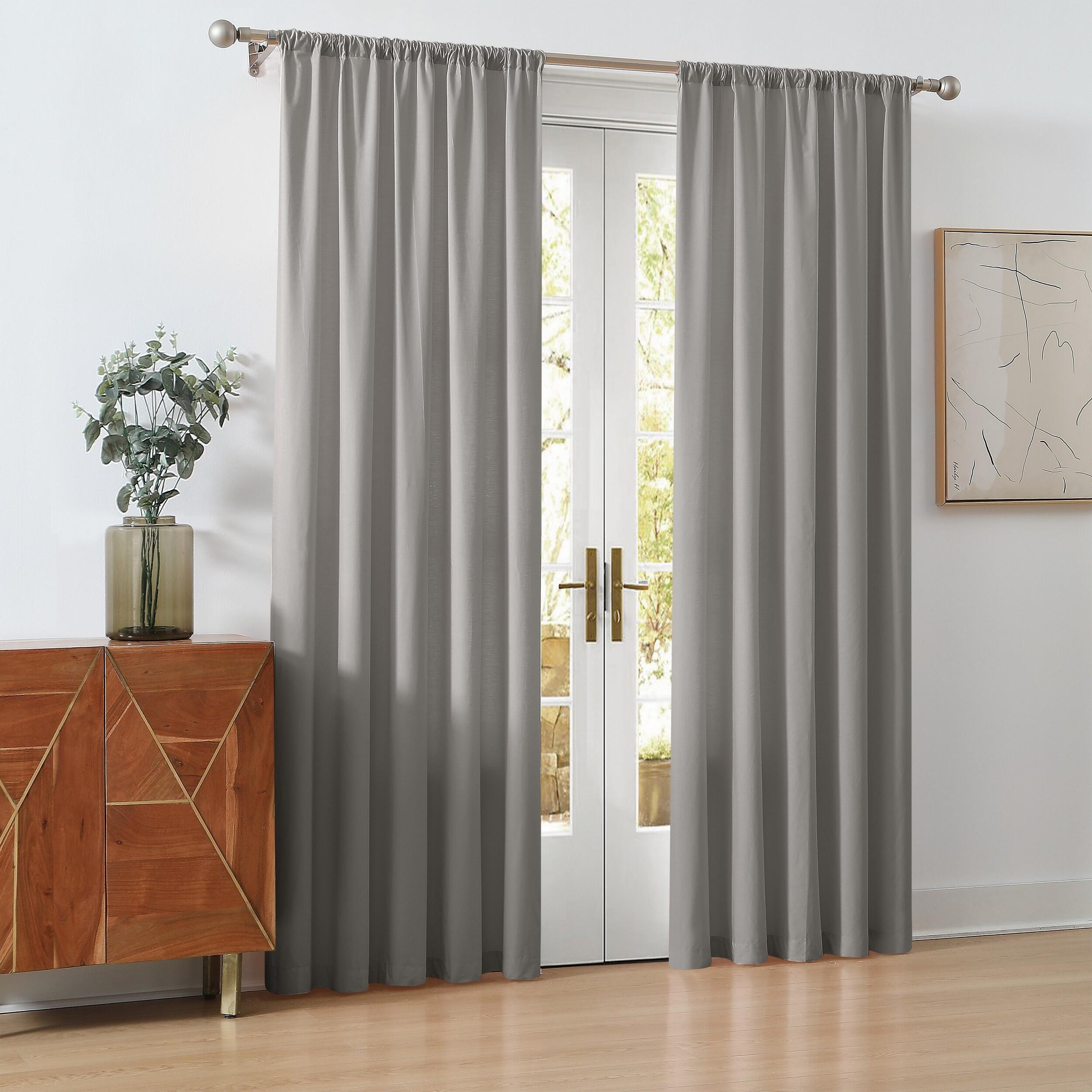 Cannon 84" Window Panel Pair, Gray, large