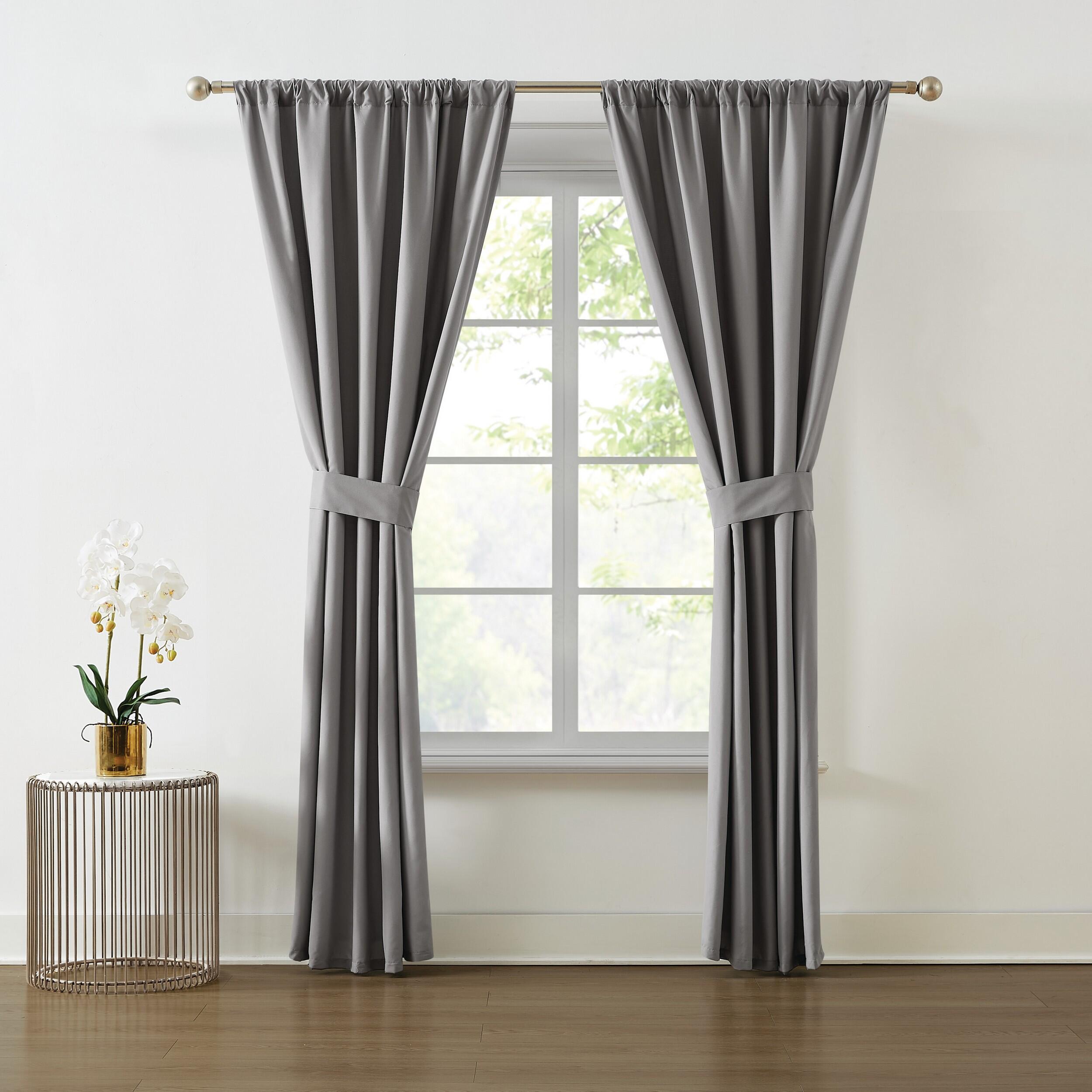 Truly Soft 96" Window Panel Pair, Gray, large