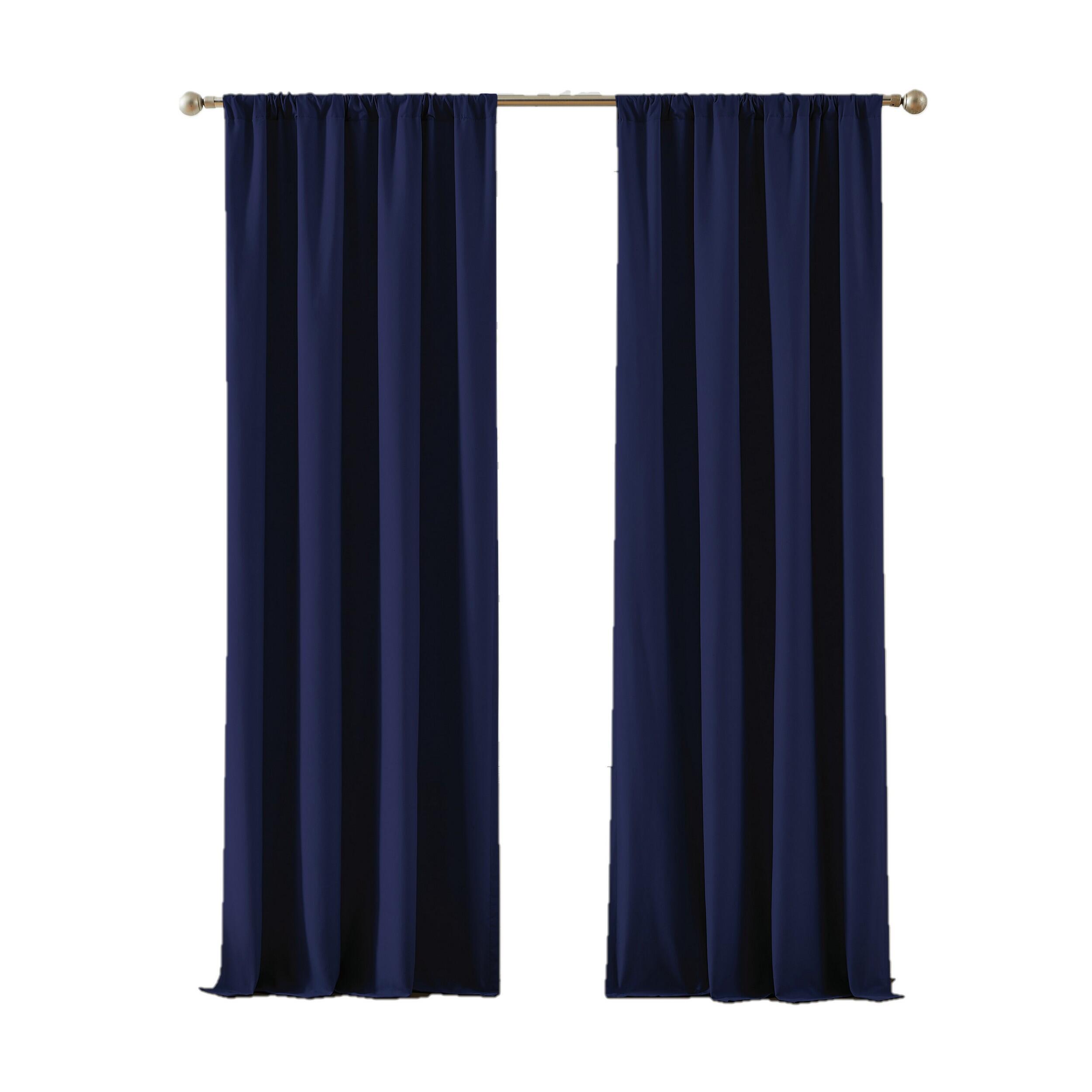 Truly Soft 96" Window Panel Pair, Navy, large