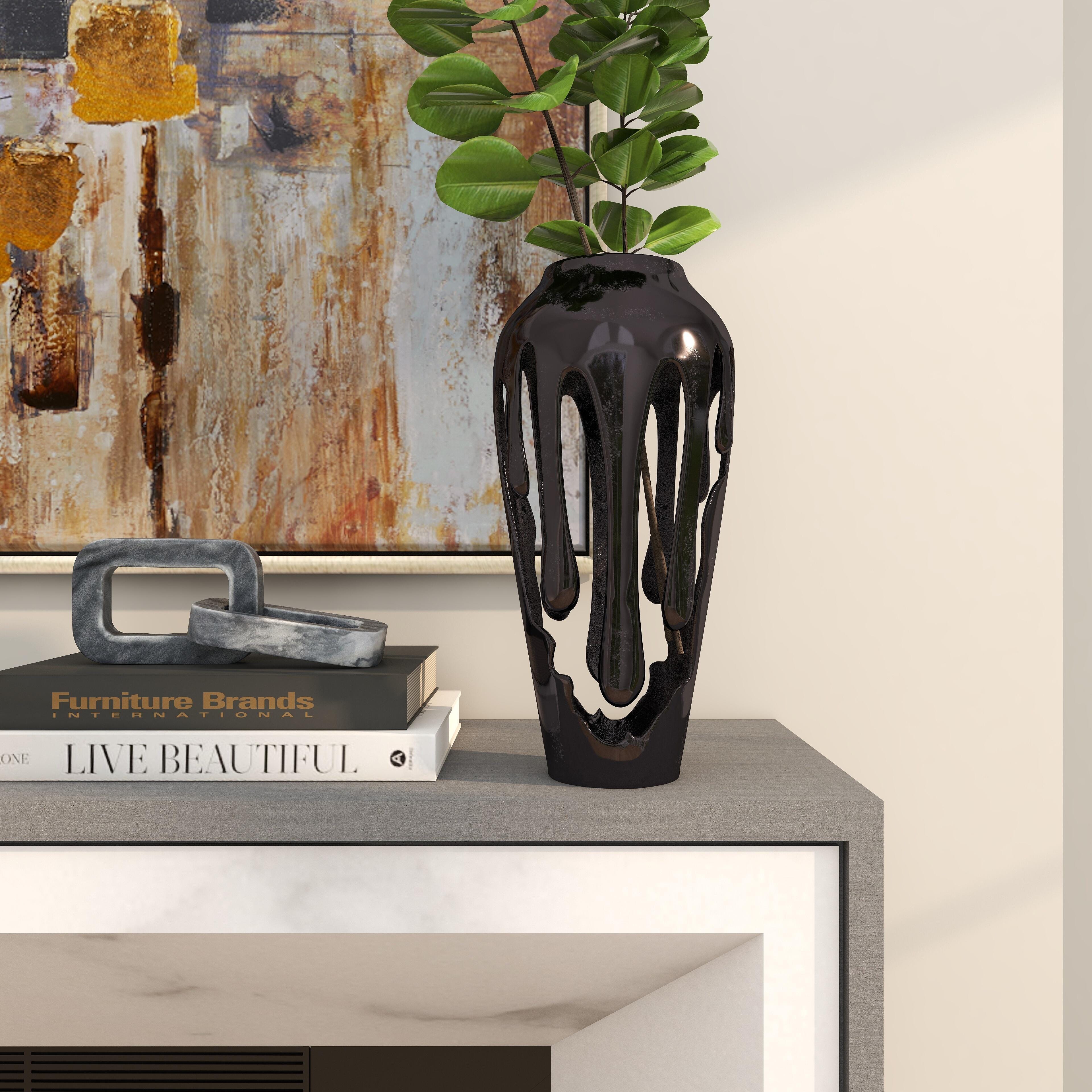Bayberry Lane Decorative Drip Vase, , large