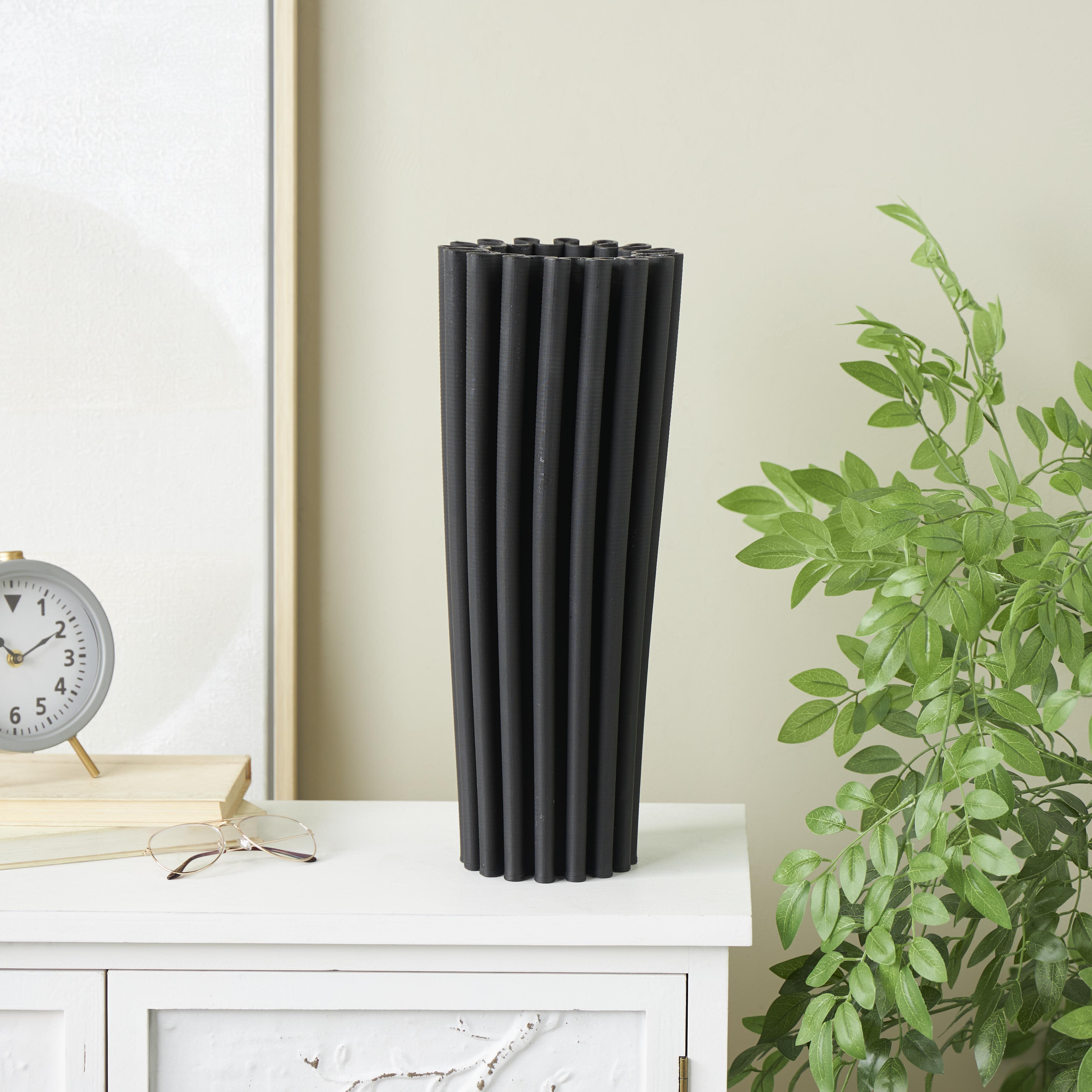 Bayberry Lane Decorative Ribbed Vase, , rollover