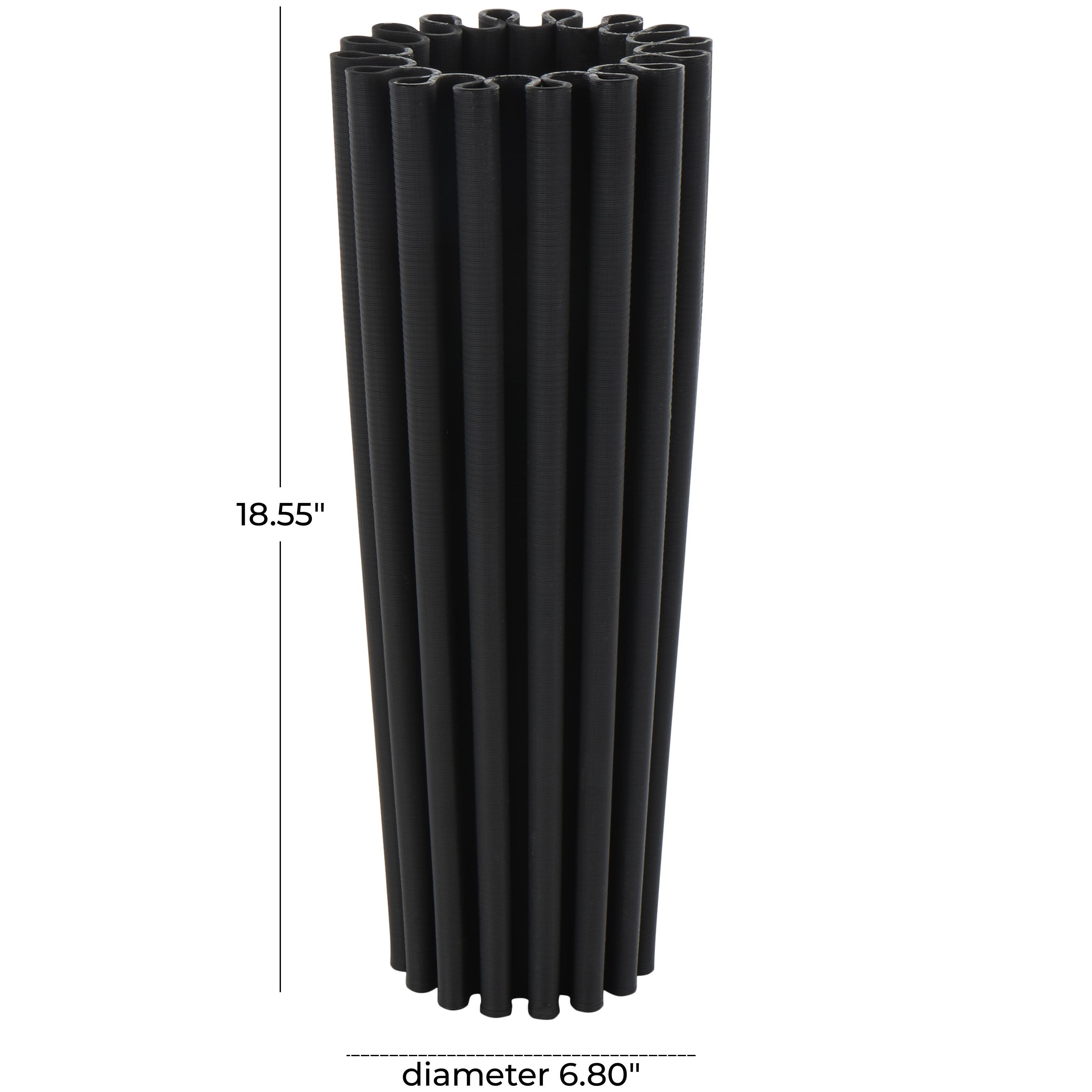 Bayberry Lane Decorative Ribbed Vase, , large