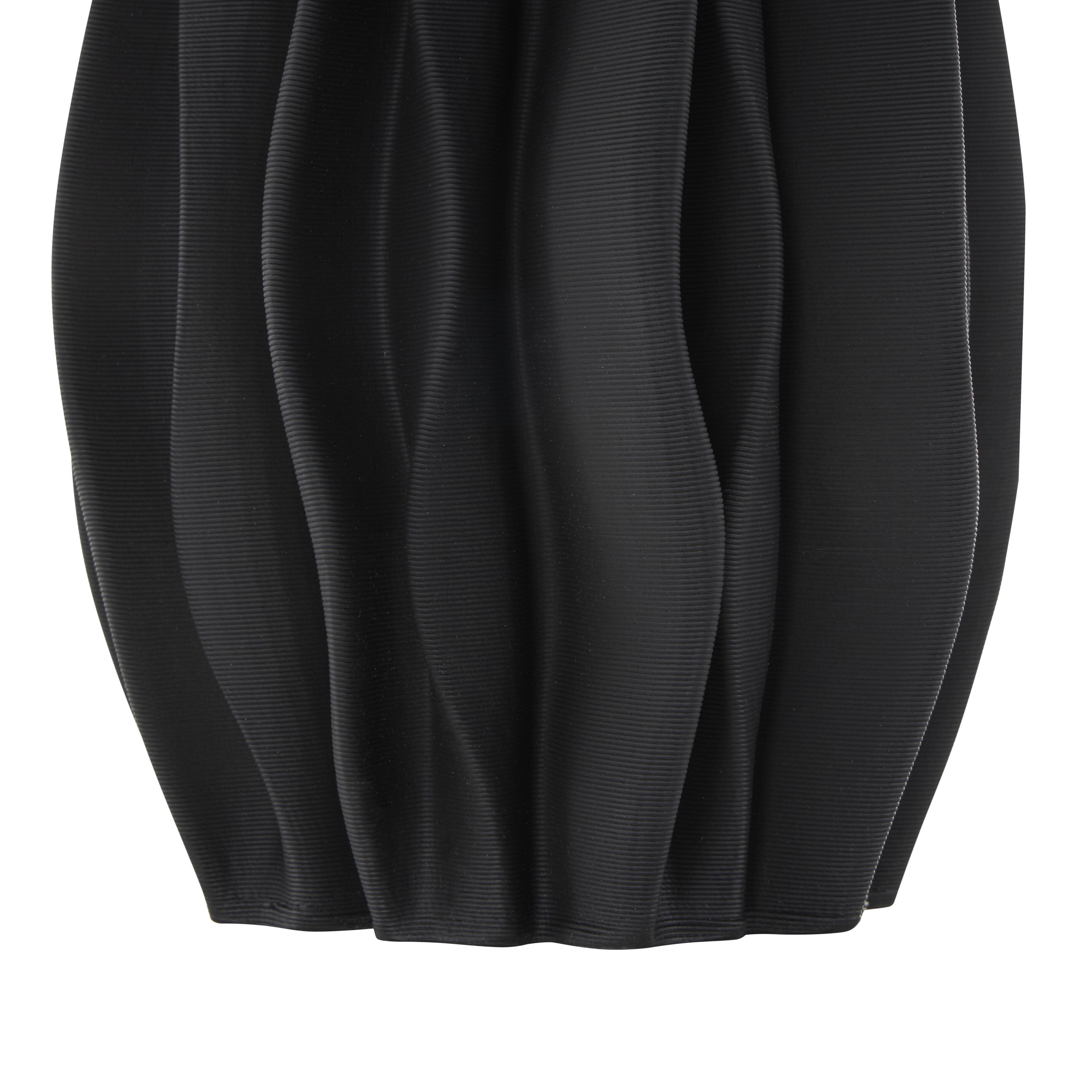 Bayberry Lane Wavy Ribbed Decorative Vase, Black, large