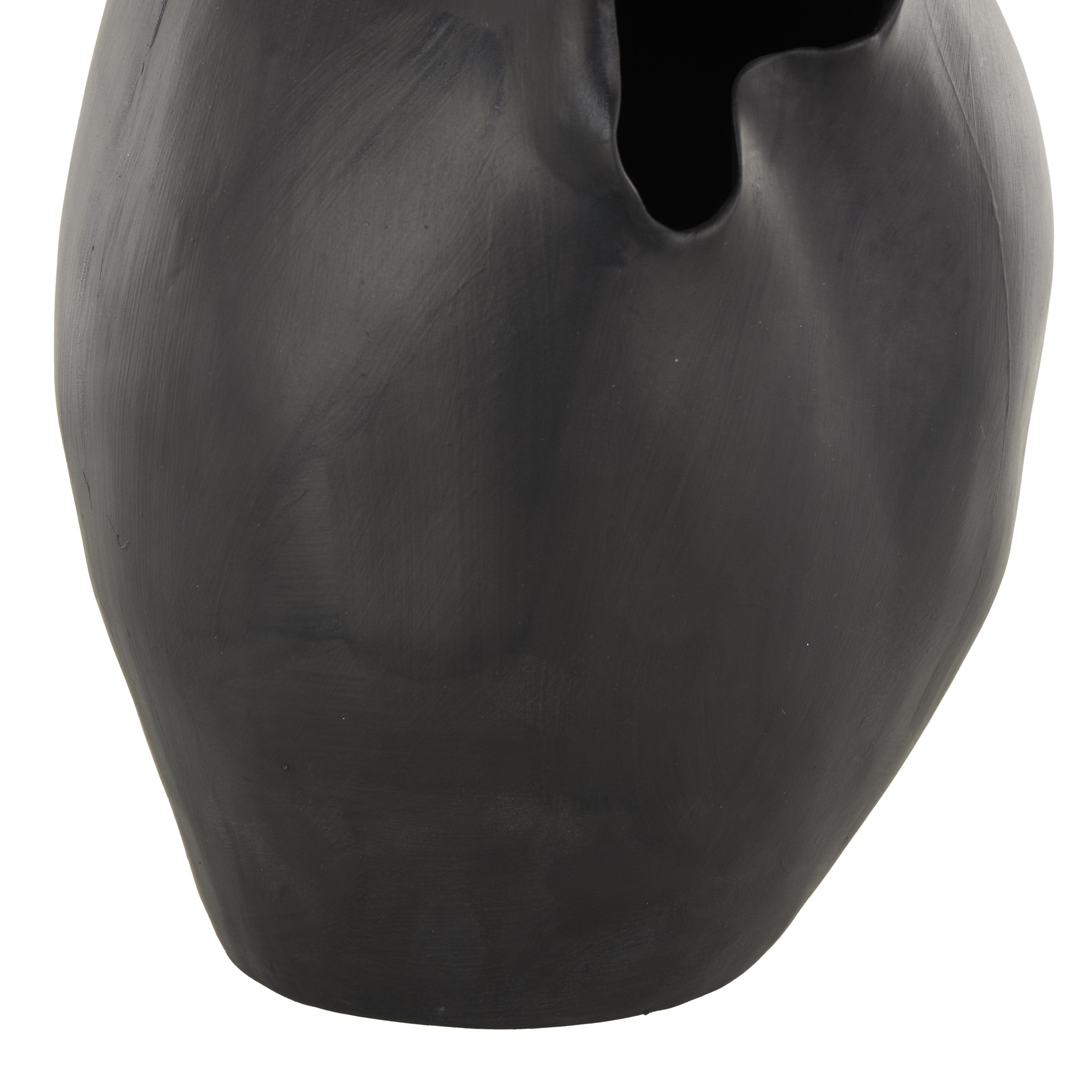 Bayberry Lane Wavy Folded Rim Floral Decorative Vase, , large