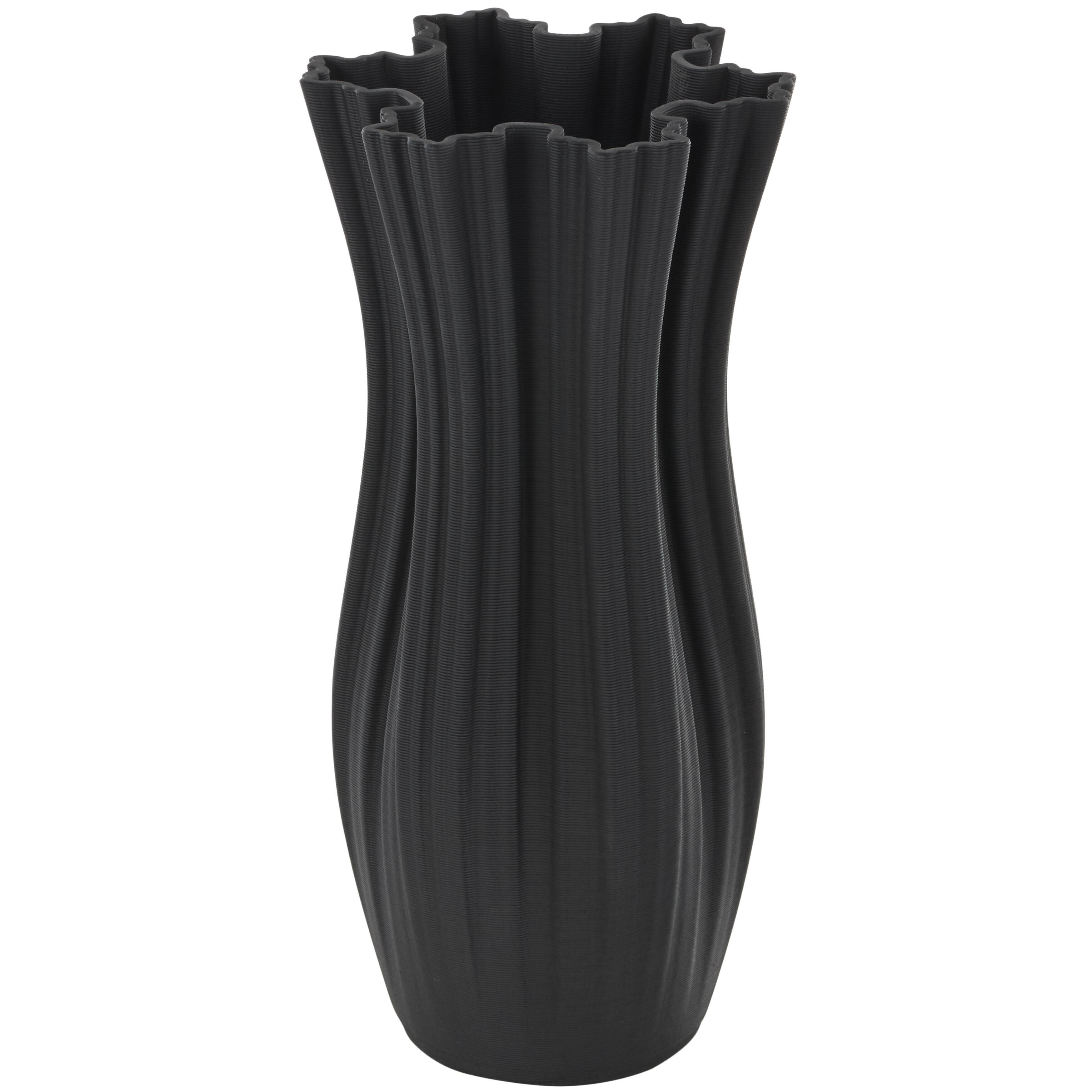 Bayberry Lane Decorative Ribbed Tulip Vase, , large