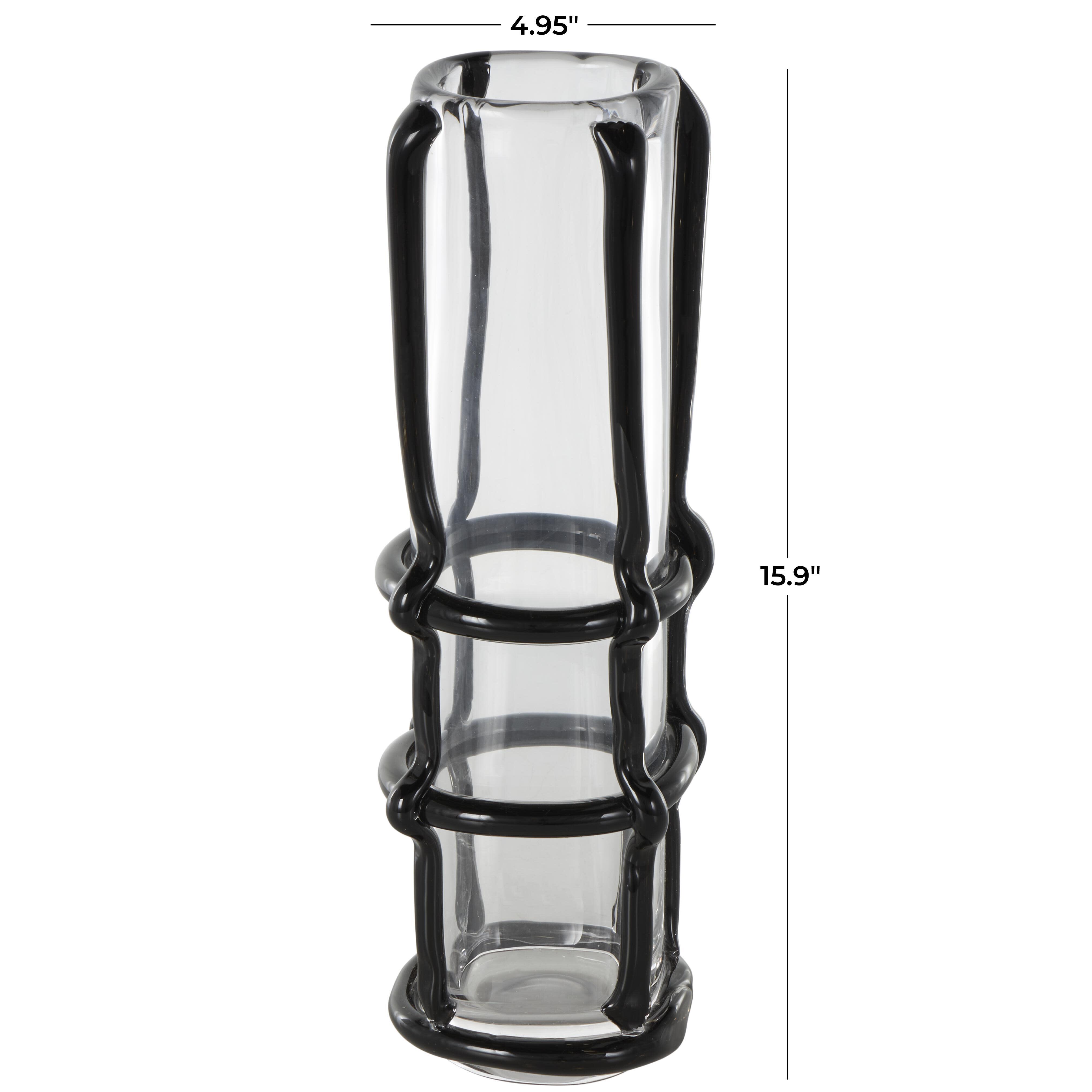 Bayberry Lane Decorative Tall Vase, Black, large