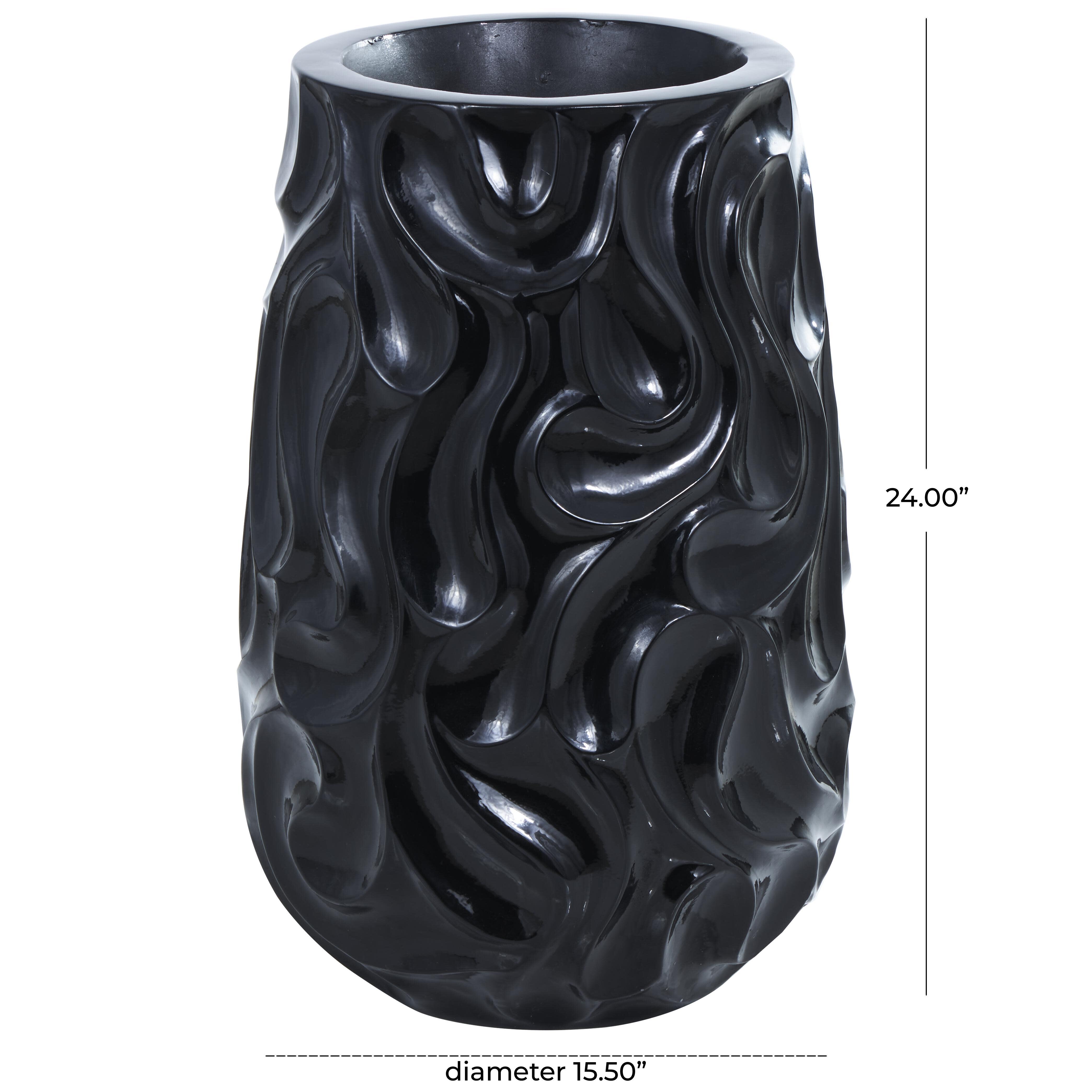 Bayberry Lane Wavy Textured Decorative Vase, , large