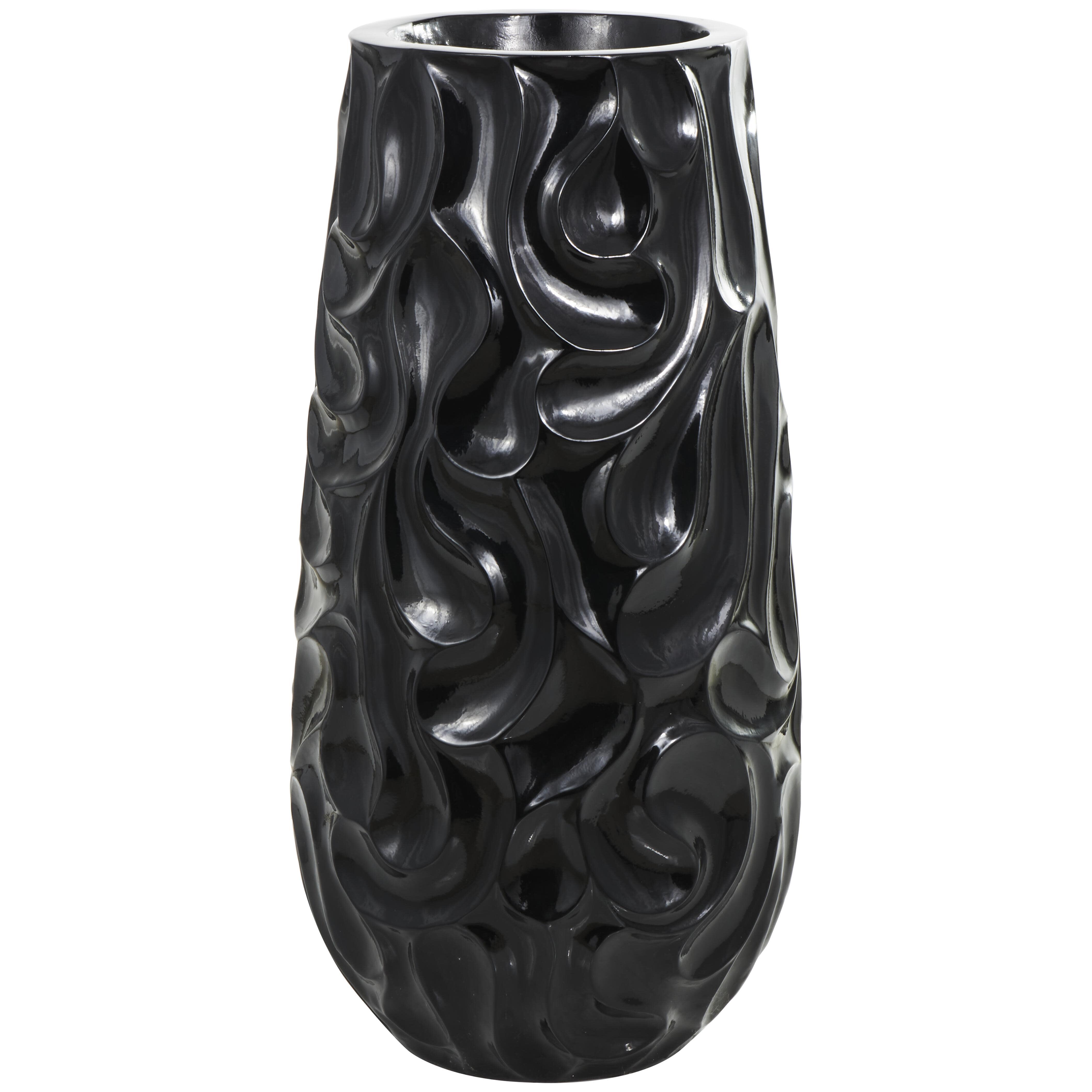 Bayberry Lane Large Wavy Textured Floor Decorative Vase, , large